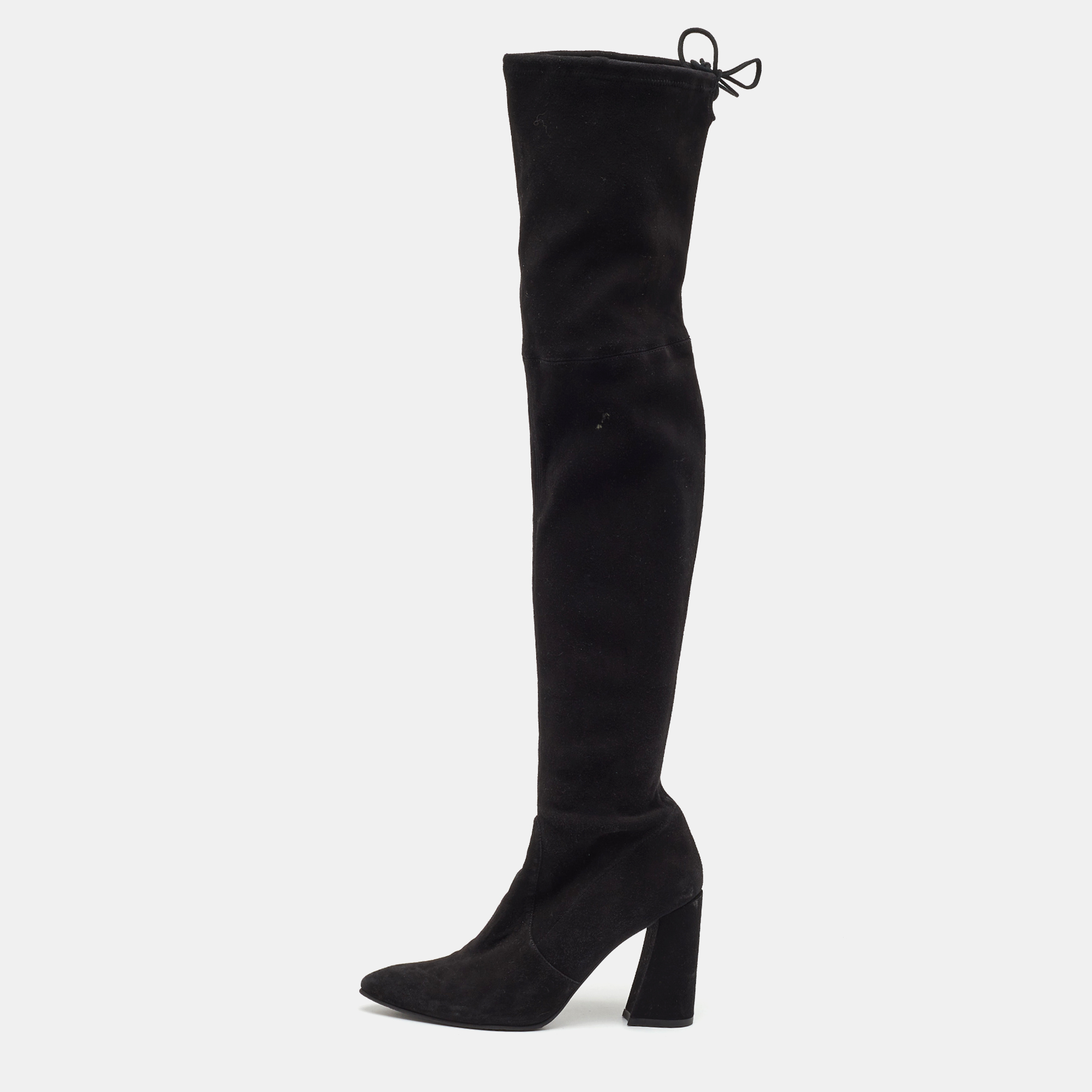 

Stuart Weitzman Black Suede Lowland Over The Knee Boots Size