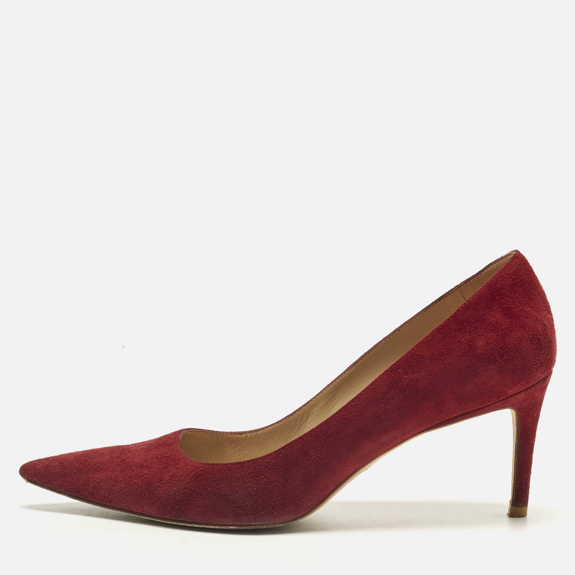 

Stuart Weitzman Size  Burgundy Suede Pointed Toe Pumps