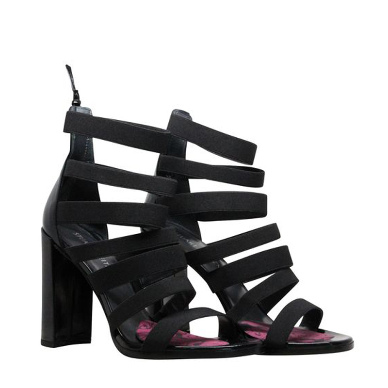 

Stuart Weitzman Black Leather Anckle Strap Sandals Size
