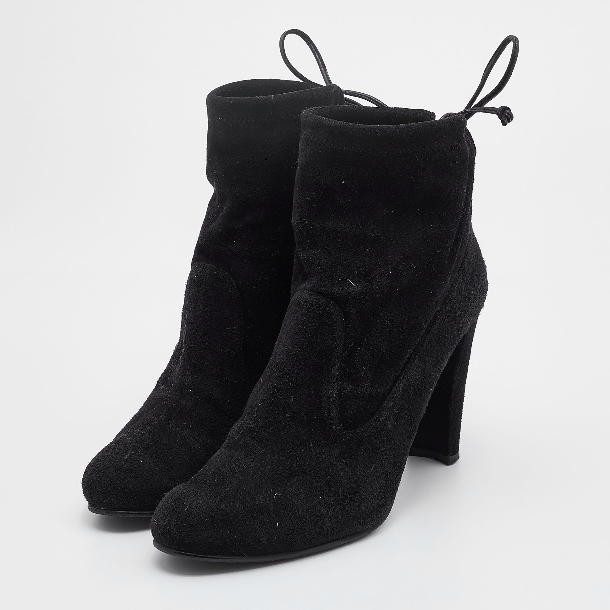 

Stuart Weitzman Black Suede Ankle Length Boots Size