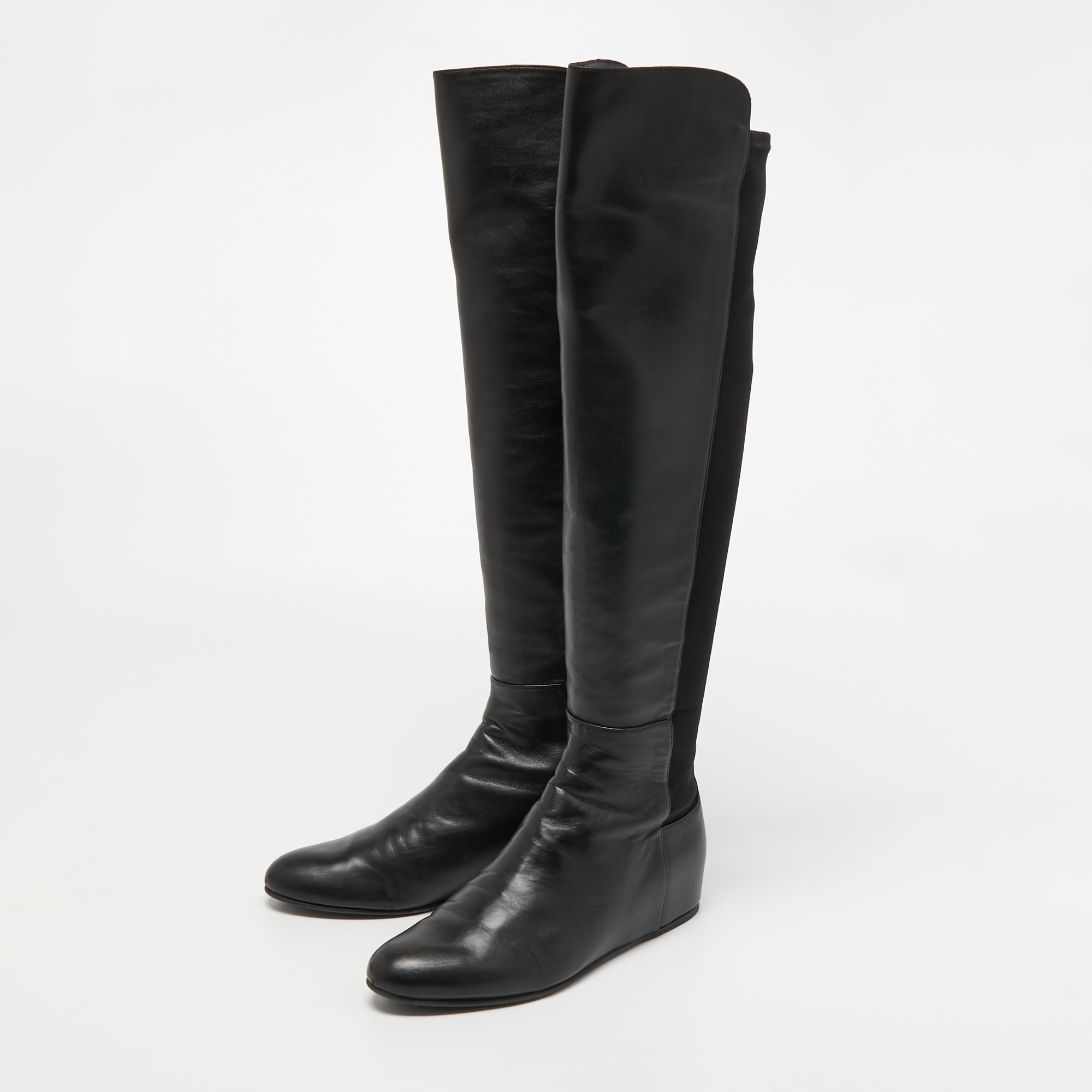 

Stuart Weitzman Black Leather Knee Length Boots Size