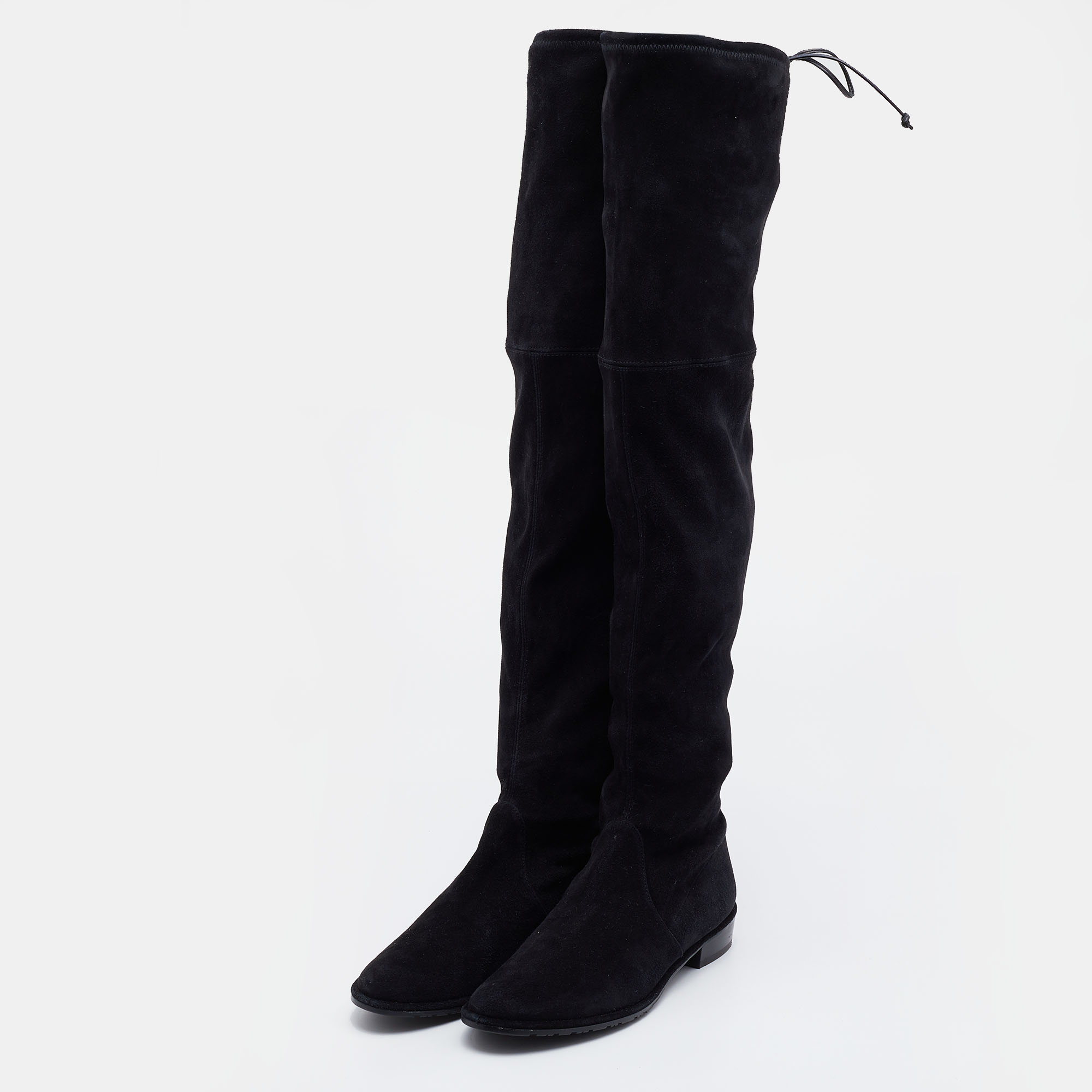 

Stuart Weitzman Black Suede Lowland Over The Knee Boots Size