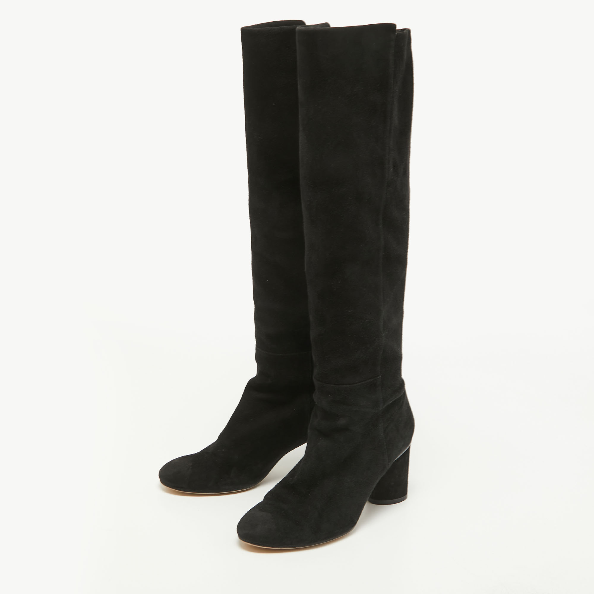 

Stuart Weitzman Black Suede Knee Length Boots Size