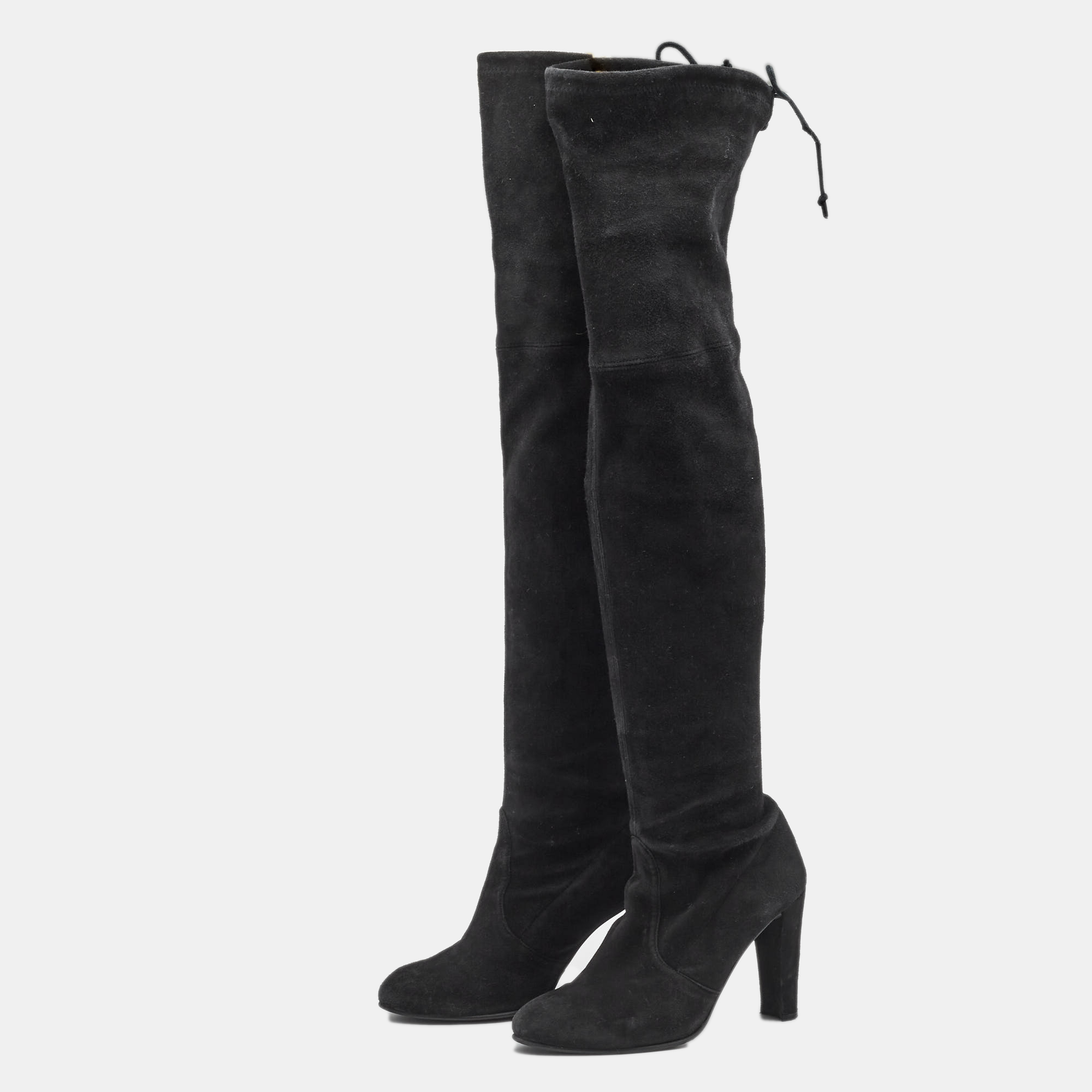 

Stuart Weitzman Black Suede Knee Length Boots Size