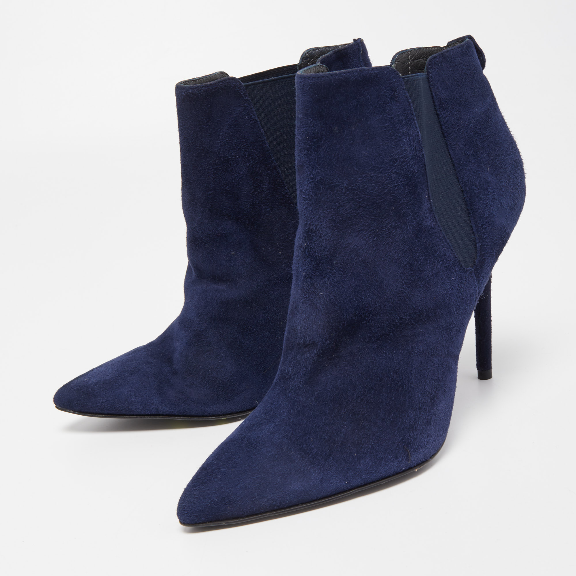 

Stuart Weitzman Navy Blue Suede Ankle Boots Size
