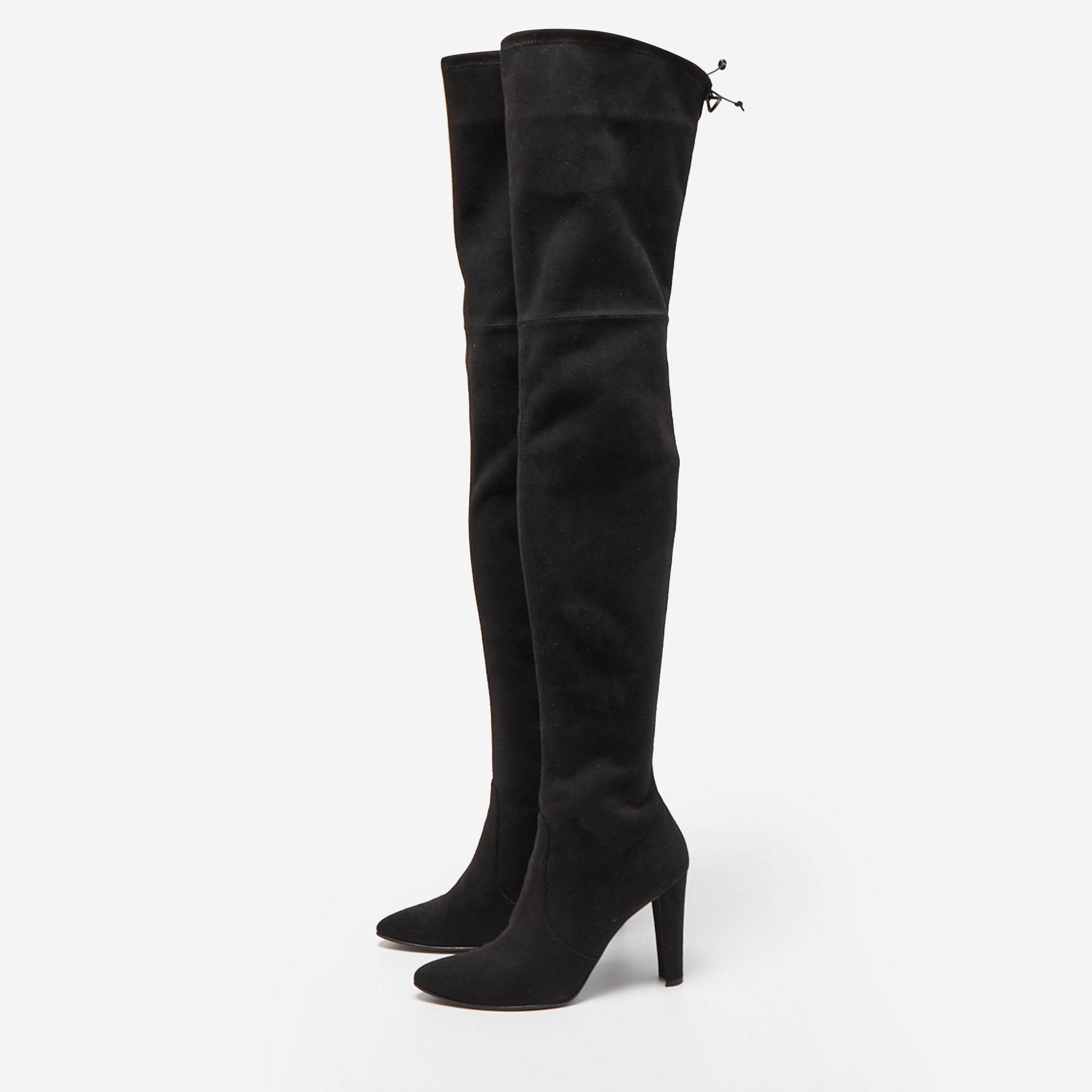

Stuart Weitzman Black Suede Highland Over The Knee Boots Size
