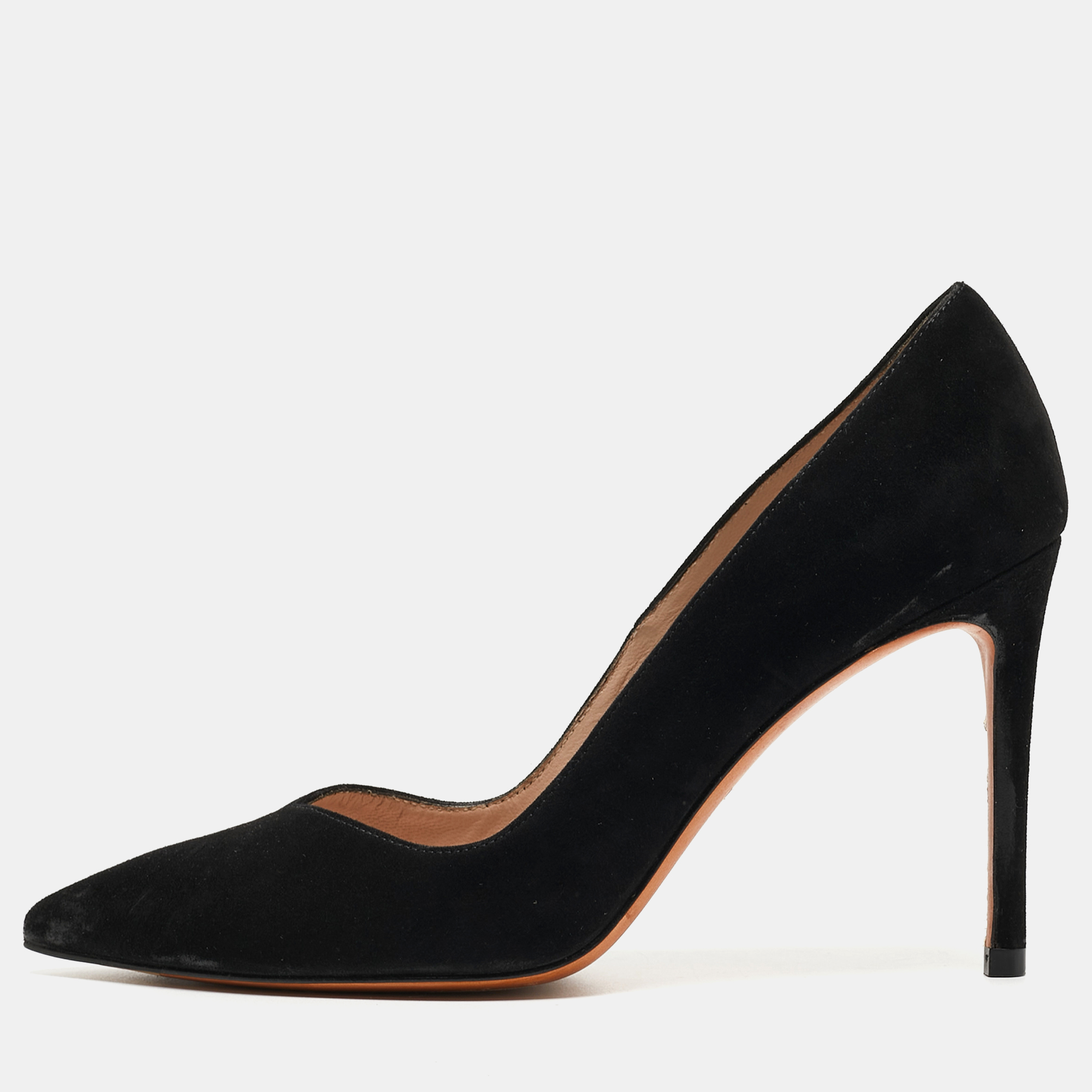 

Stuart Weitzman Black Suede Anny Pumps Size