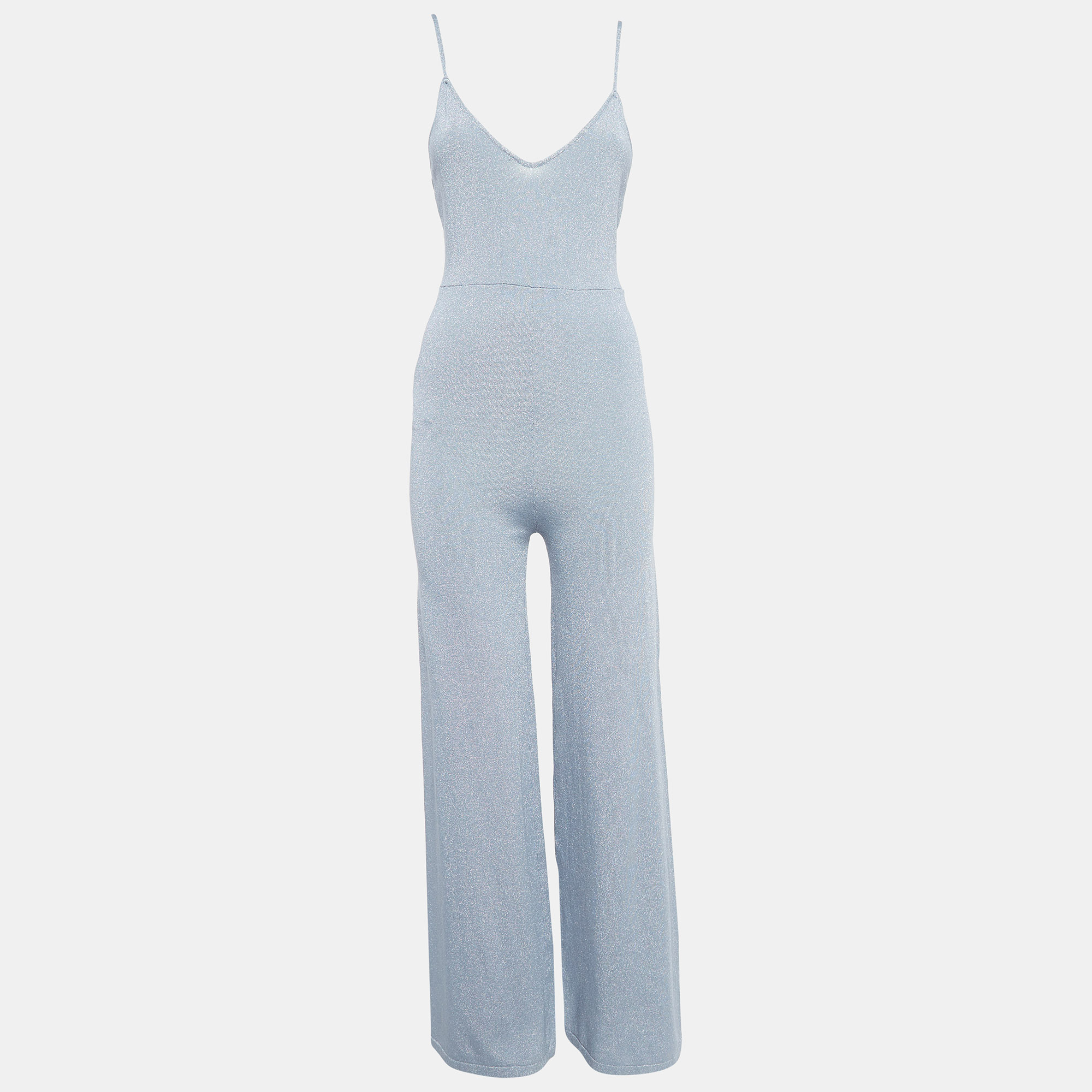 

Superdown Grey Lurex Knit Strappy Jumpsuit M