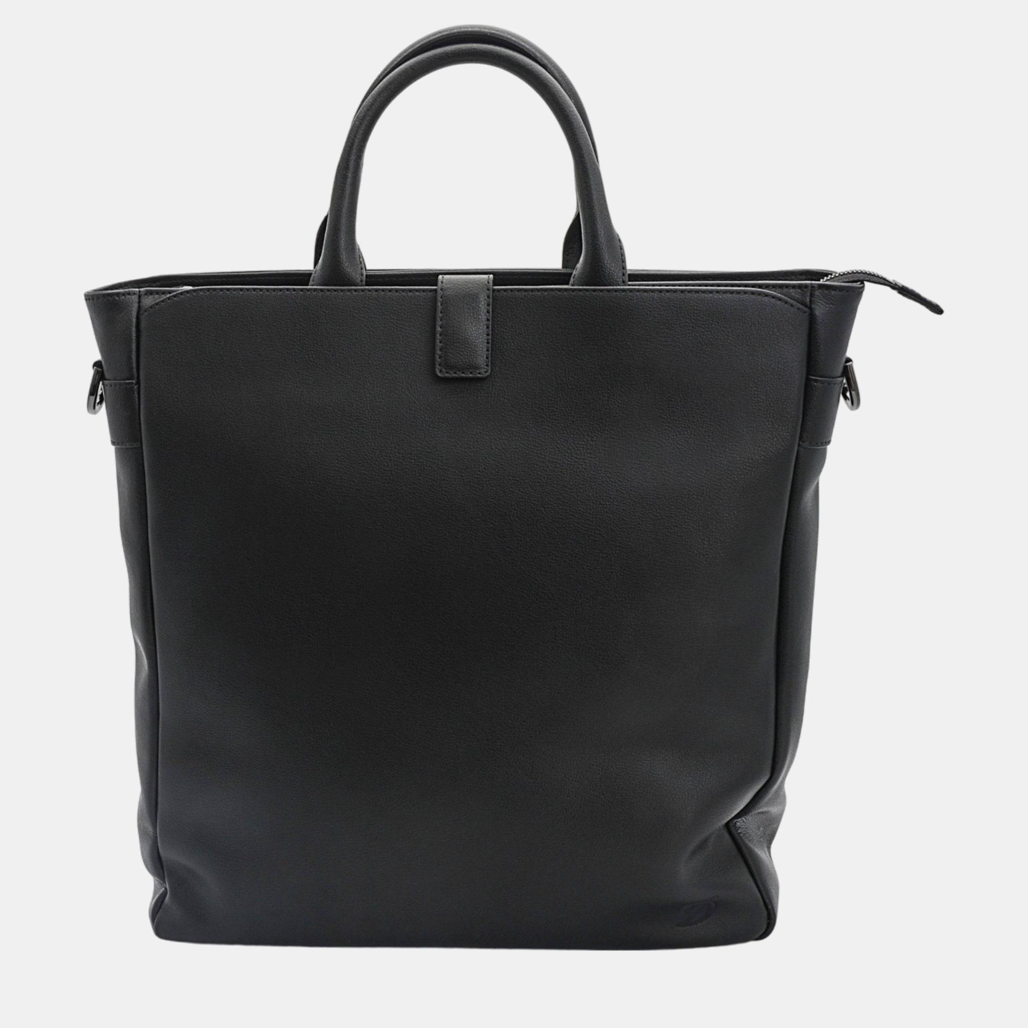 Pre-owned S.t. Dupont Black Cowhide Tote