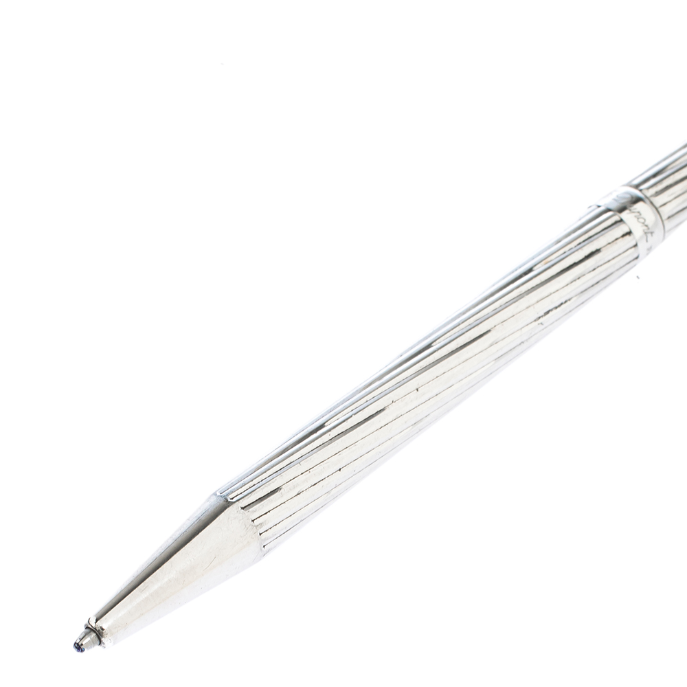 

S.T. Dupont Silver Tone Diamond Ballpoint Pen