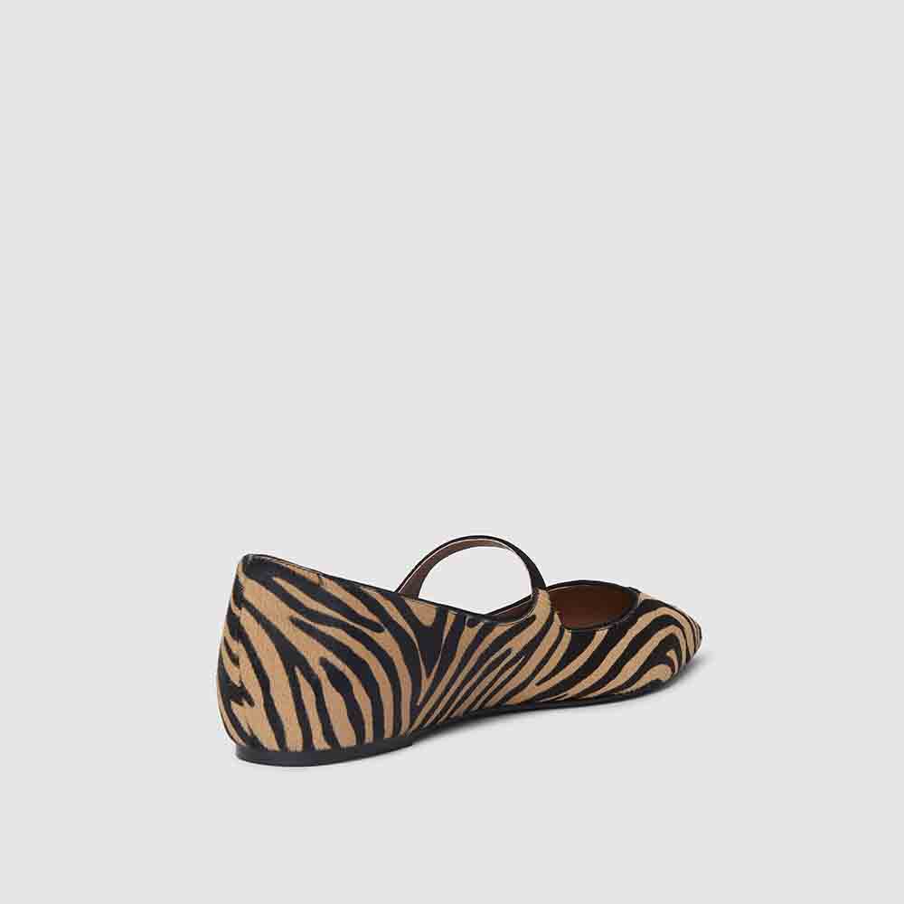 

Tabitha Simmons Animal Hermione Zebra Print Flats FR, Multicolor