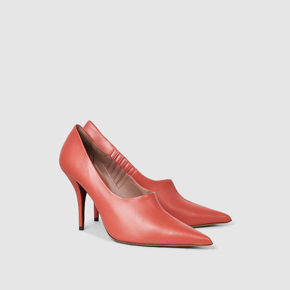 

Tabitha Simmons Red Oona Leather High-Heel Pumps IT