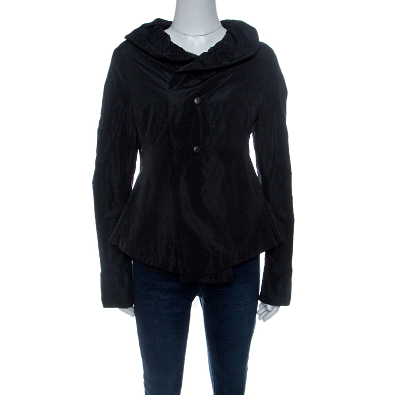 Pre Owned جاكيت تداشي شوجي فينتدج أسود مكشكش M