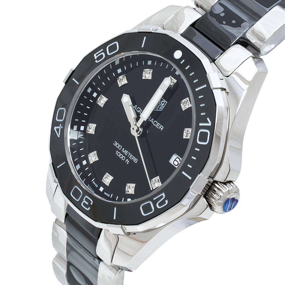 

TAG Heuer Black Ceramic Stainless Steel Aquaracer WAY131C.BA0913 Women's Wristwatch