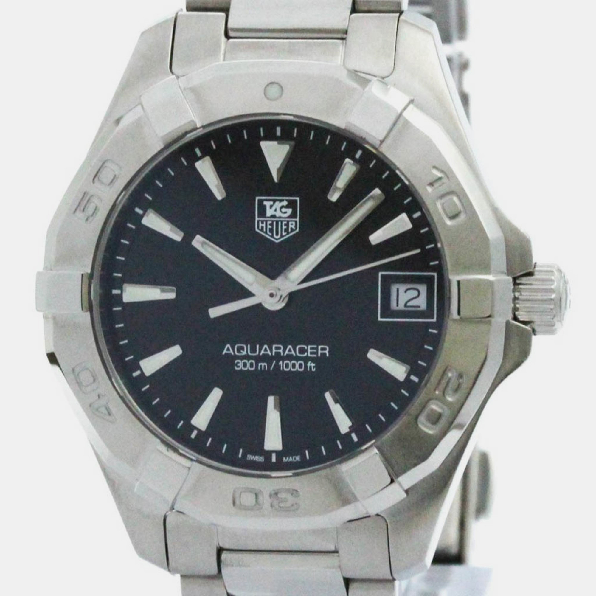 

Tag Heuer Black Stainless Steel Aquaracer Quartz Women's Wristwatch 32 mm