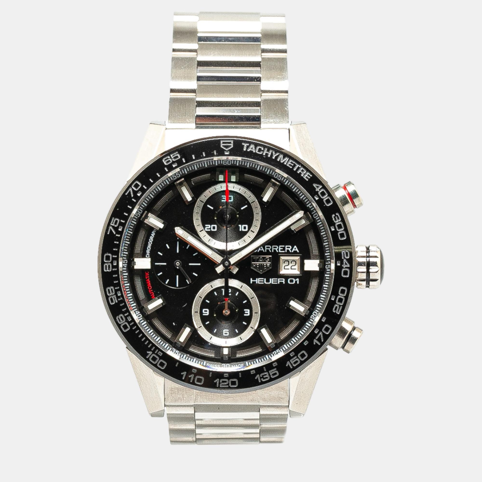 

Tag Heuer Automatic Stainless Steel Carrera Caliber Heuer 01 Watch, Black
