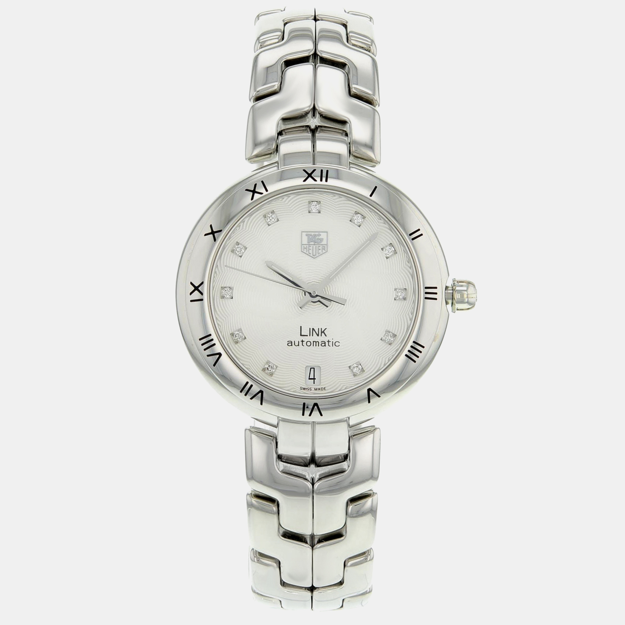 

Tag Heuer White Diamonds Stainless Steel Link WAT2311.BA0956 Automatic Women's Wristwatch