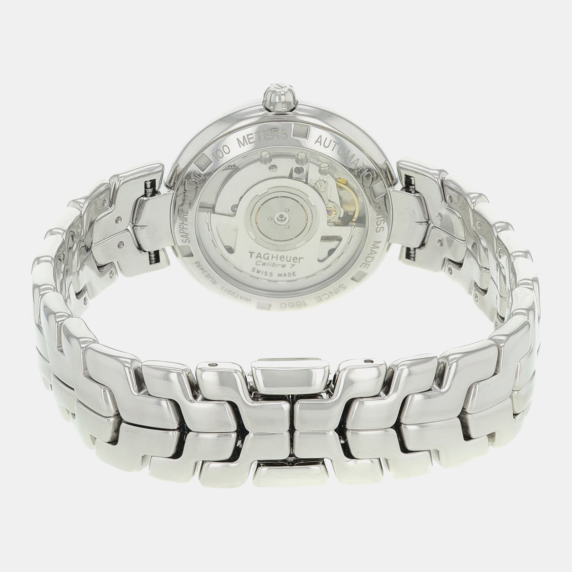 Tag Heuer White Diamonds Stainless Steel Link  WAT2311.BA0956 Automatic Women`s Wristwatch 34mm 