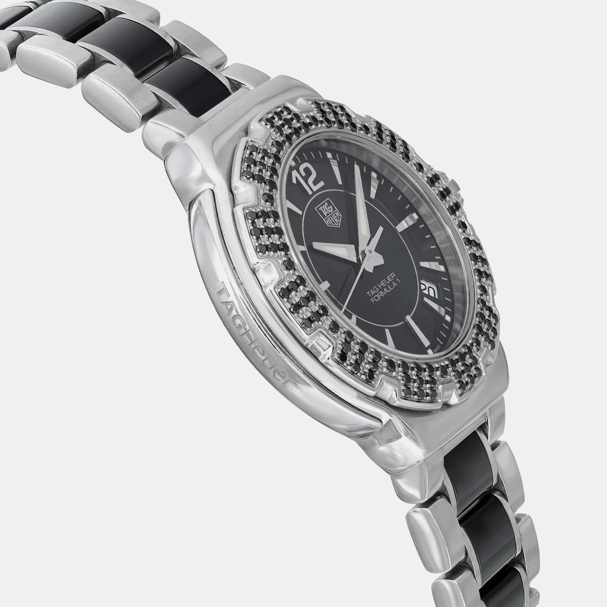 Tag Heuer Black Steel Ceramic Formula 1 WAH1216.BA0859 Quarts Women`s Wristwatch 36mm 