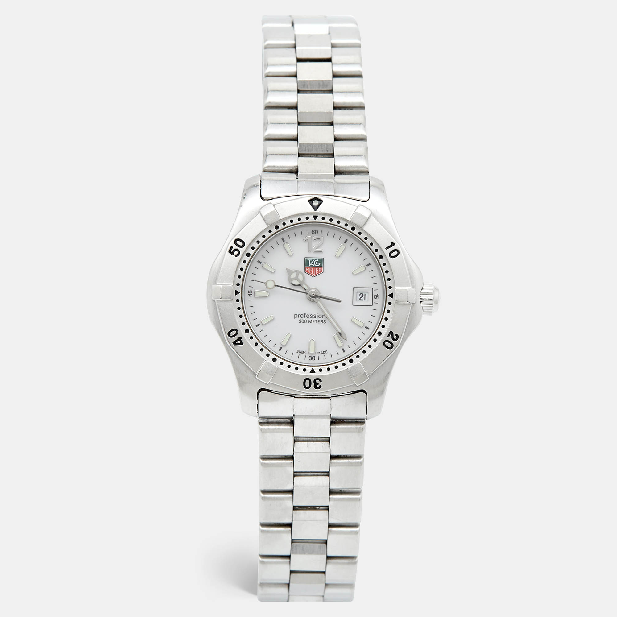 

Tag Heuer White Stainless Steel Professional, Silver