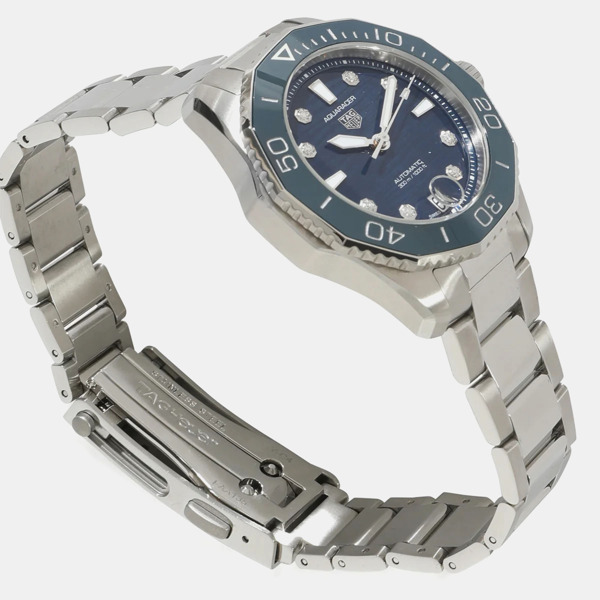 Tag Heuer Blue Stainless Steel Aquaracer Automatic Women`s Wristwatch 36 mm 