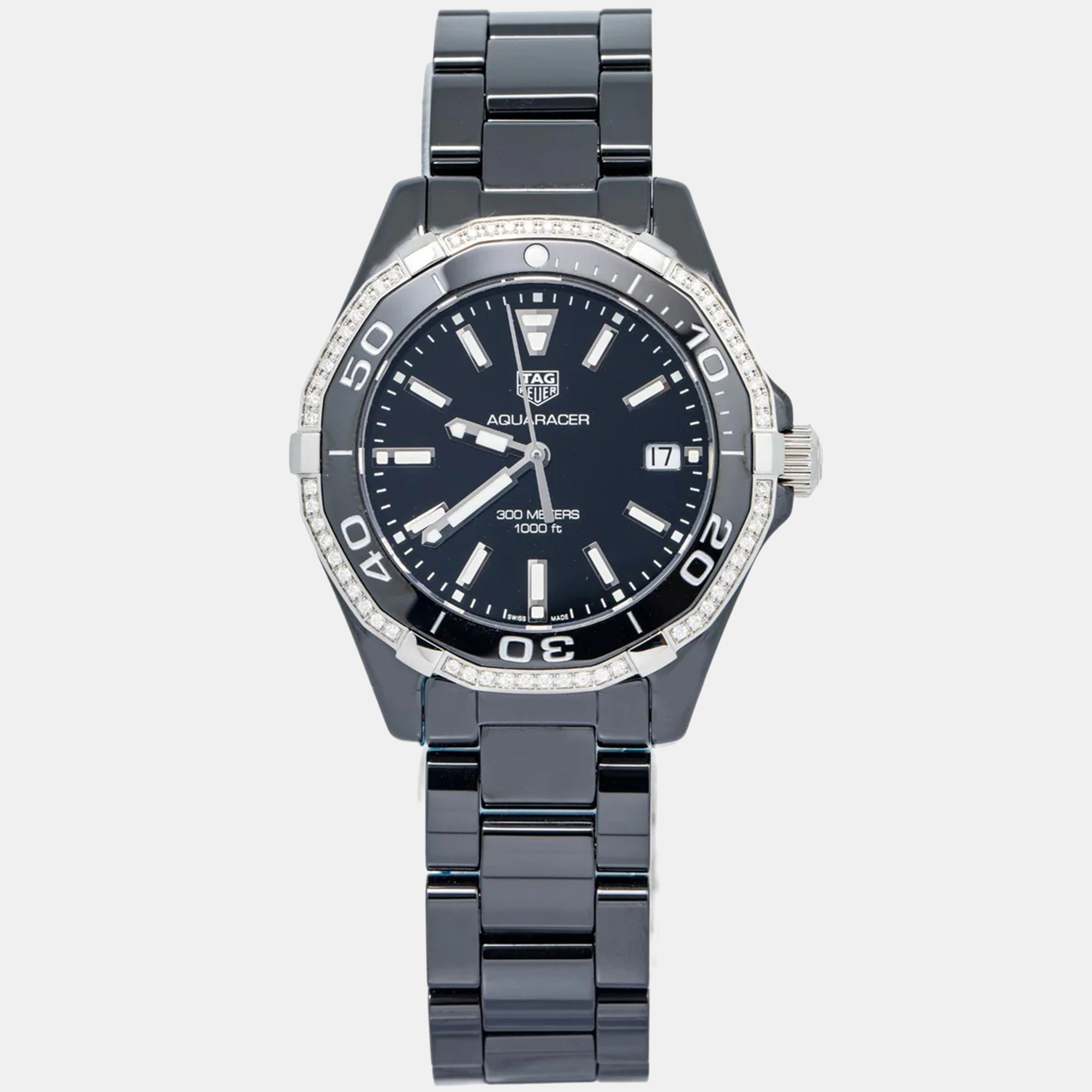 

Tag Heuer Aquaracer WAY1395.BH0716 Black Ceramic Quartz Women's Wristwatch 35 mm