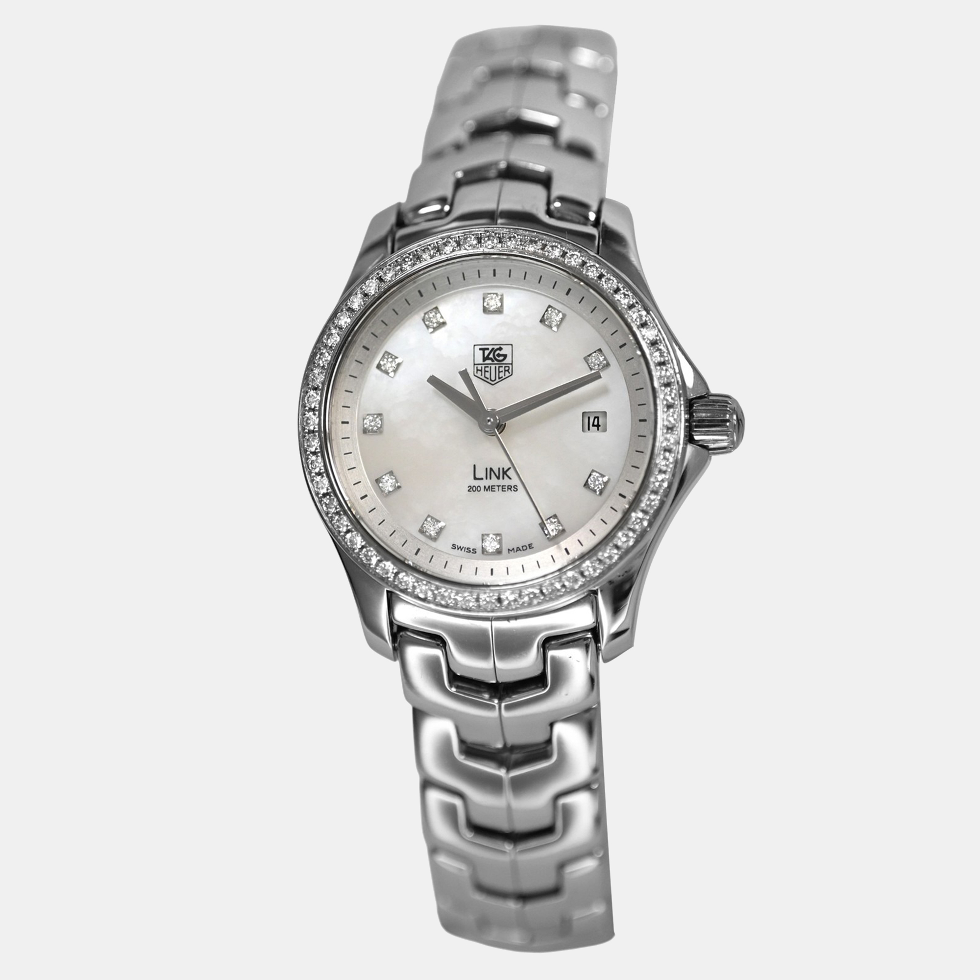 

Tag Heuer Link WJF1319.BA0572 Quartz Silver Stainless Steel Diamond Women's Wristwatch 27 mm
