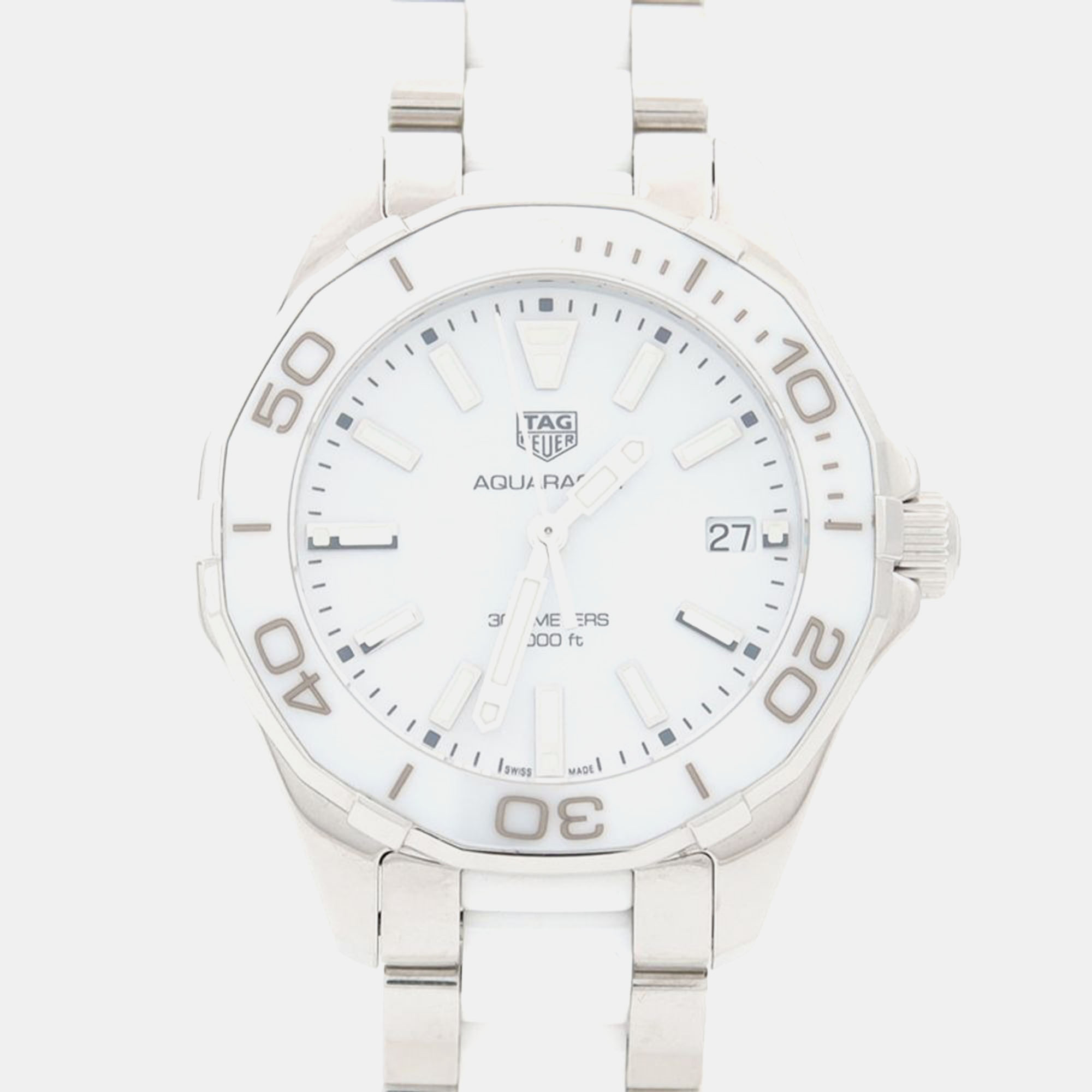 

Tag Heuer Aquaracer WAY131B Quartz Stainless Steel Women's Wristwatch 35 mm, Silver