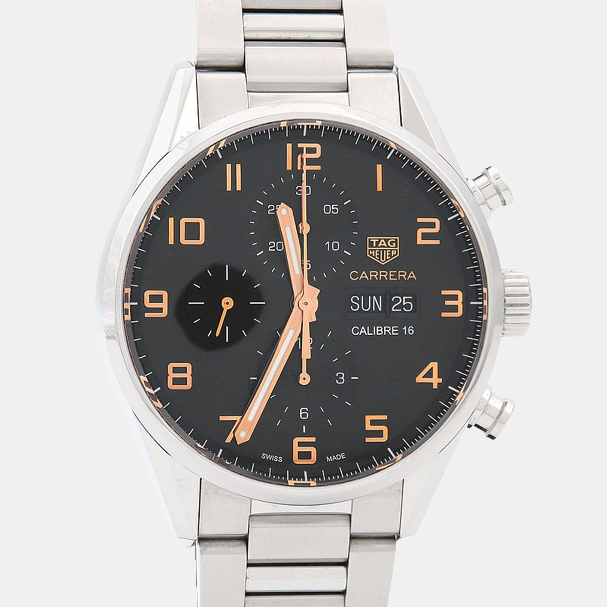 

Tag Heuer Carrera Chronograph CV2A1AB Automatic Black Stainless Steel Men's Wristwatch