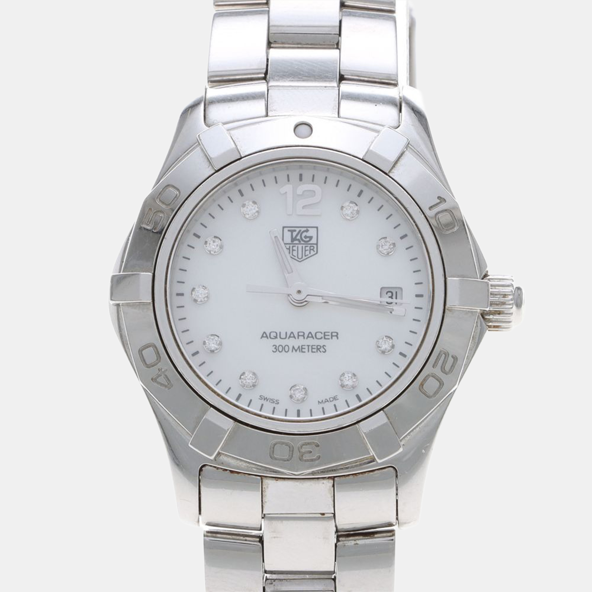 

Tag Heuer Aquaracer WAF1415 Quartz White Diamonds Stainless Steel Women's Wristwatch