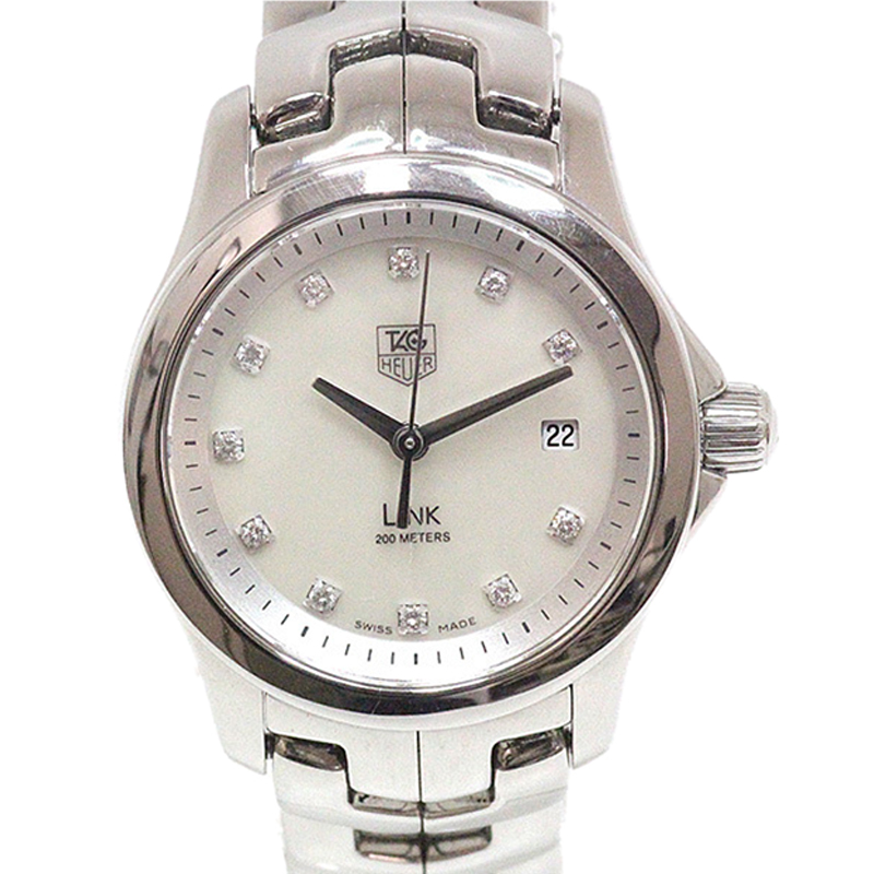 

Tag Heuer MOP Stainless Steel Link Women's Wristwatch, White
