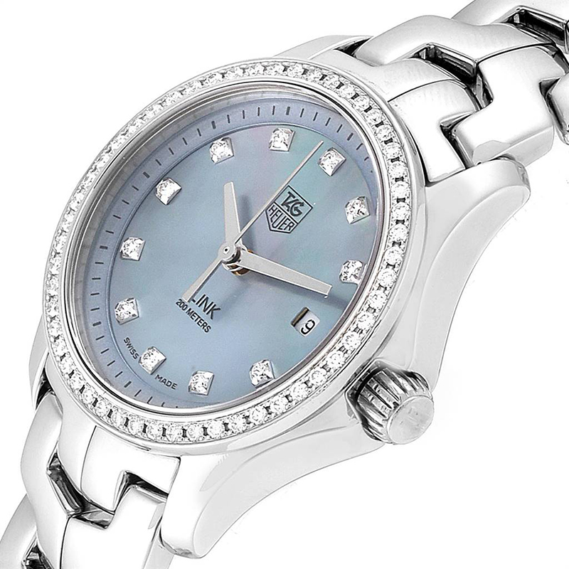 

Tag Heuer Blue MOP Diamond and Stainless Steel WJF131F Women's Wristwatch