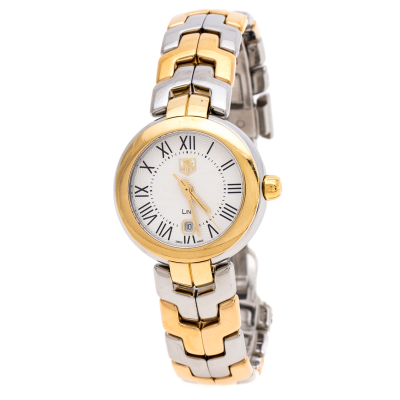 Tag Heuer Silver White Two-Tone Stainless Steel Link WAT1452.BB0955 Women's Wristwatch  29 mm