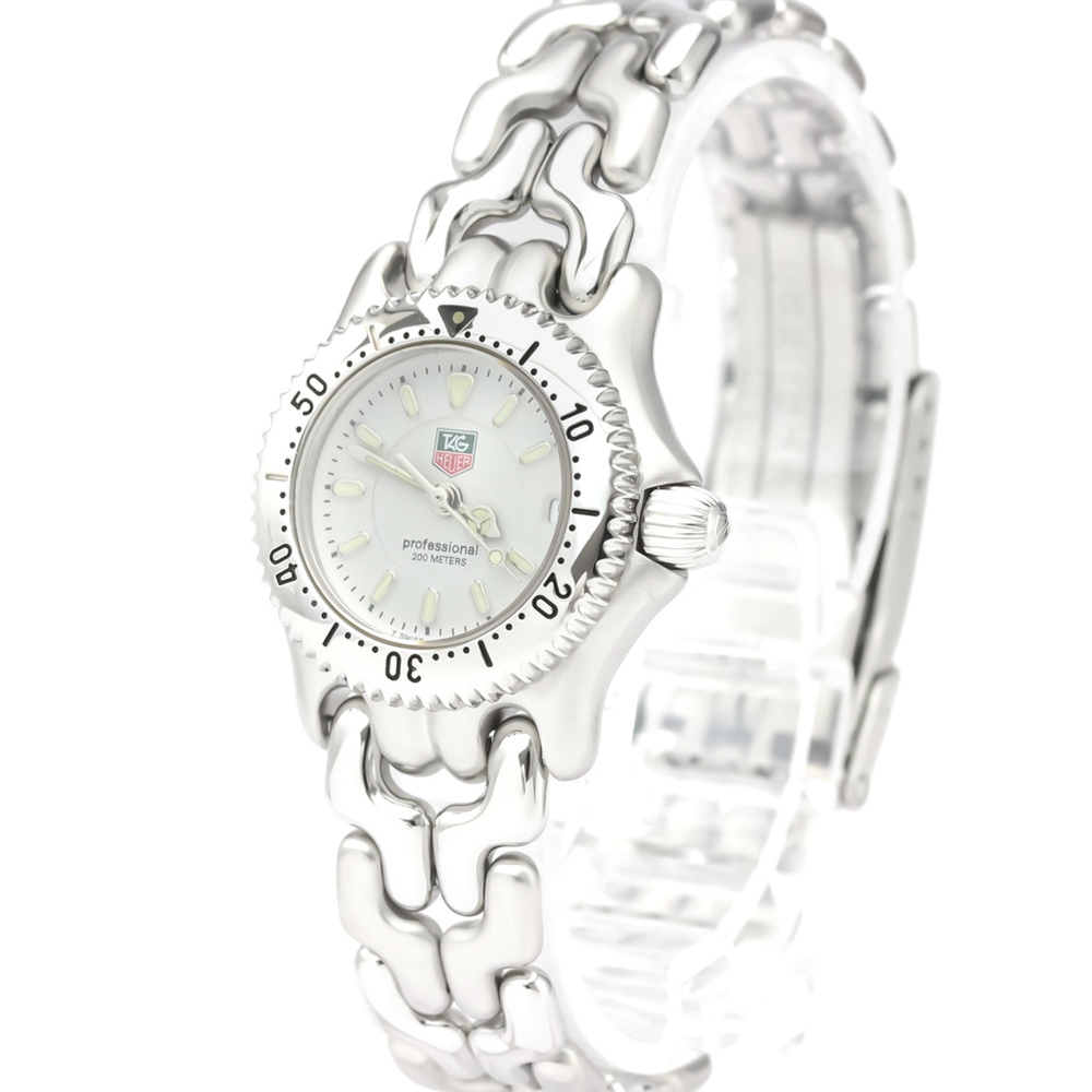 

Tag Heuer White Stainless Steel Sel WG1412 Quartz Women's Wristwatch 24 MM