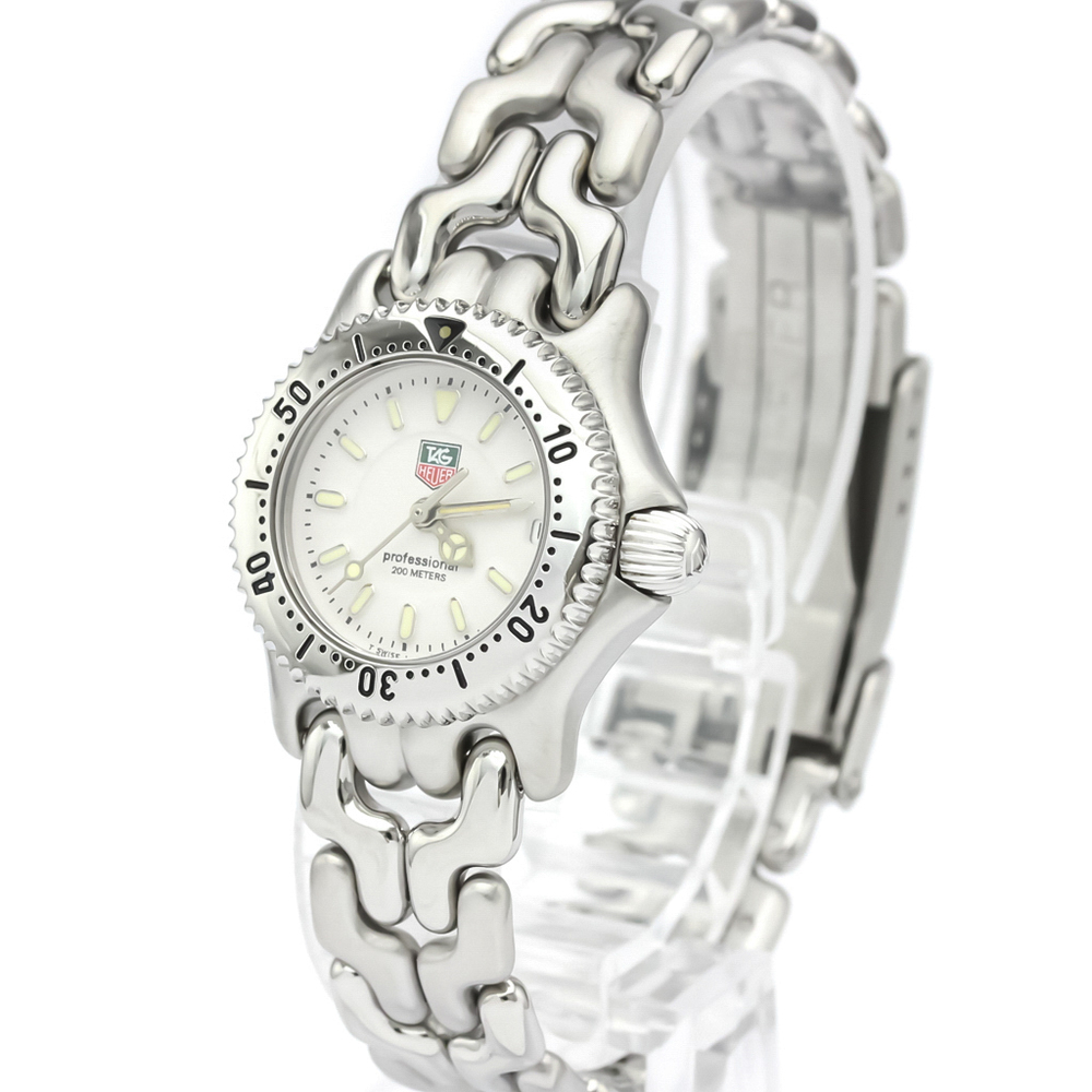 

Tag Heuer White Stainless Steel WG1412 Professional Women's Wristwatch 24 MM