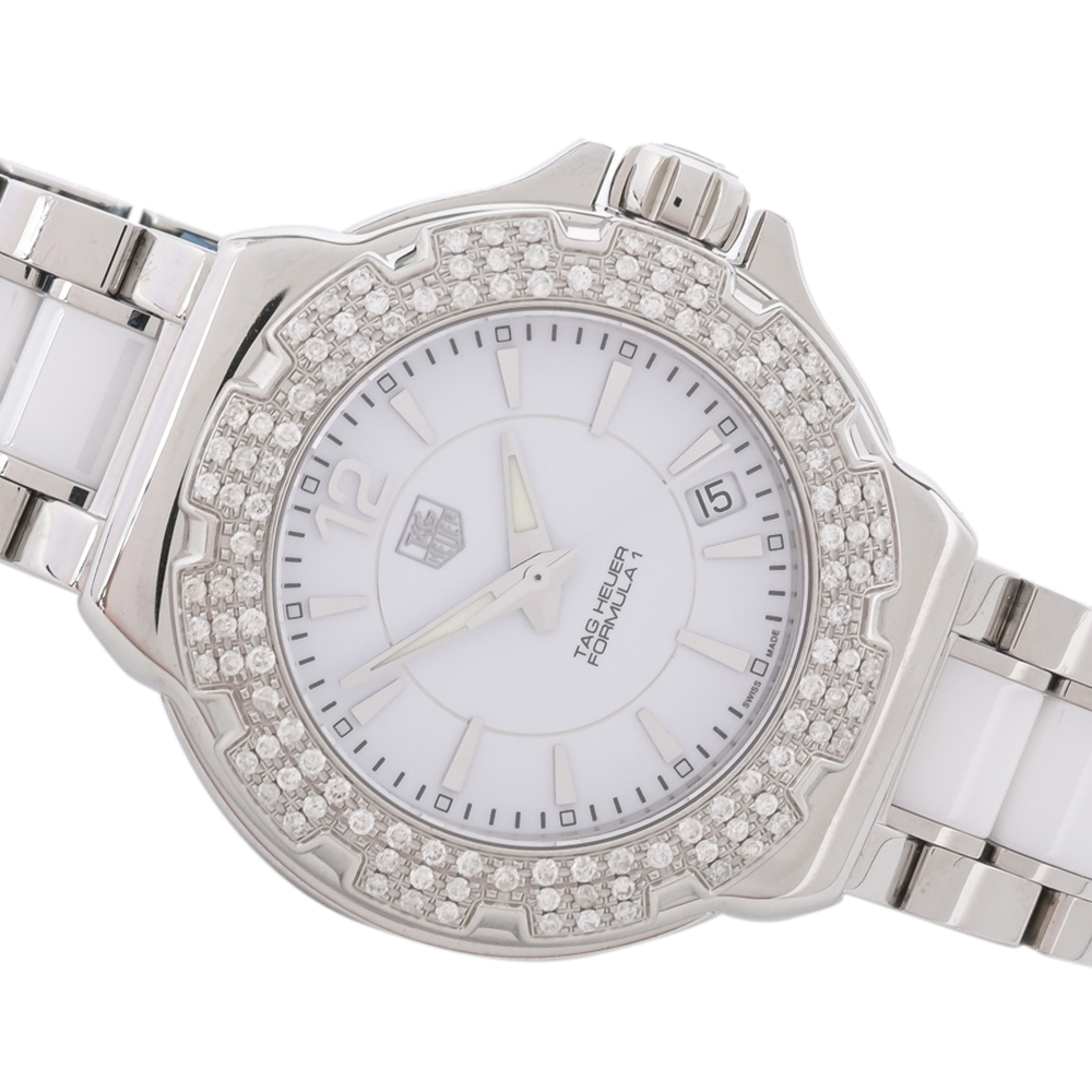 

Tag Heuer White Diamonds Stainless Steel And Ceramic Formula 1 Women's Wristwatch 34 MM