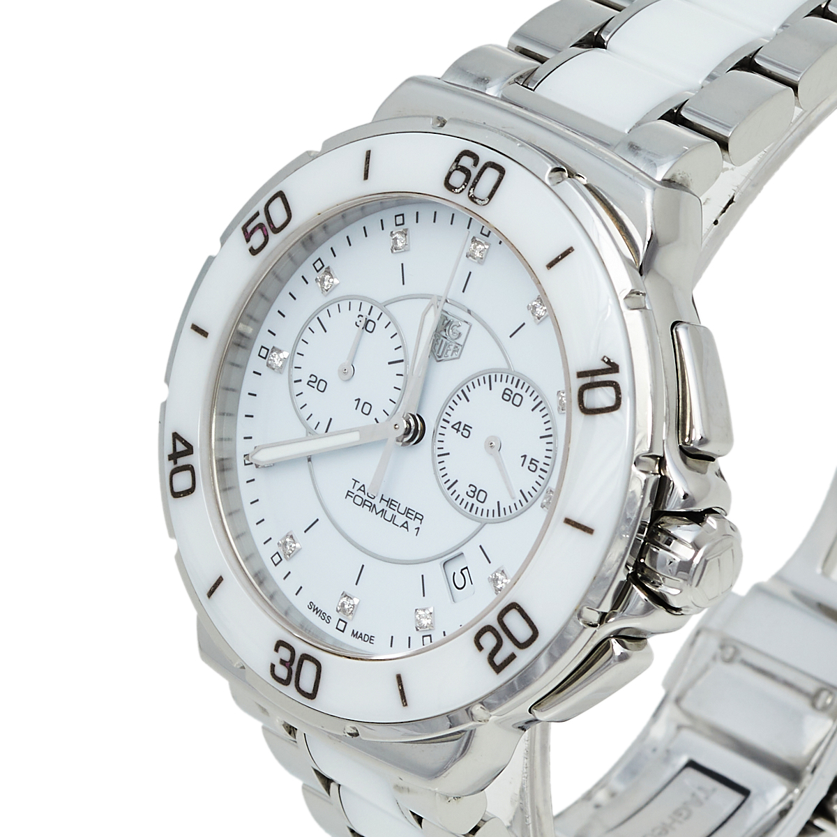 

Tag Heuer White Ceramic & Stainless Steel Formula