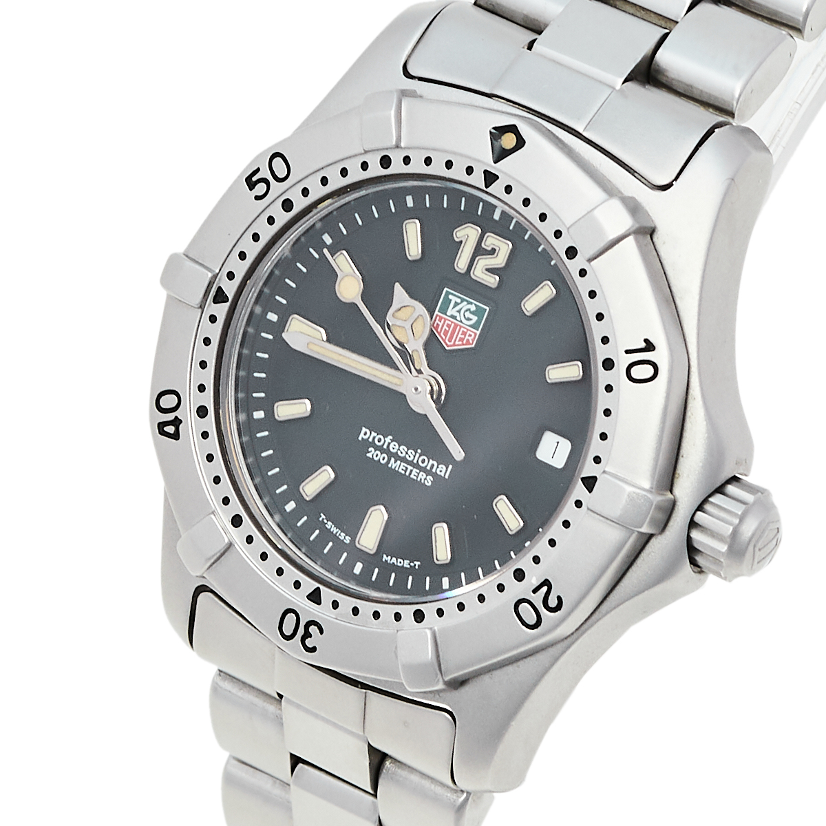 

Tag Heuer Black Stainless Steel Professional WK1310 Women's Wristwatch