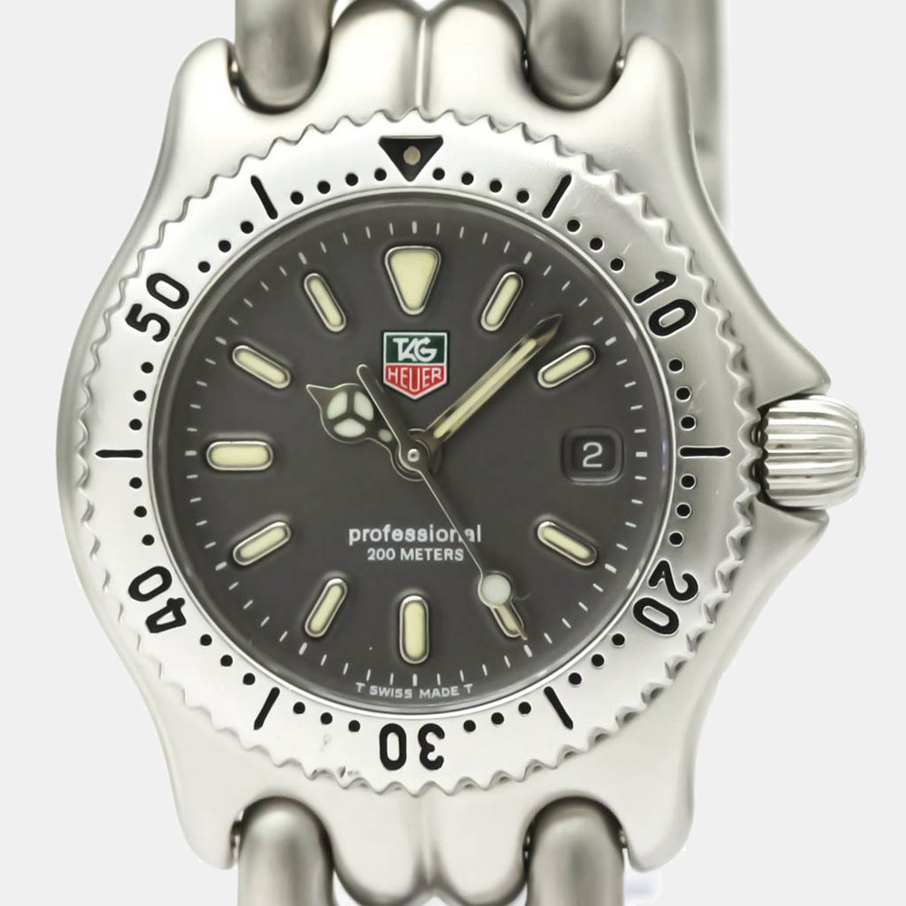 

Tag Heuer Grey Stainless Steel Sel Professional 200M Quartz S99.215 Women's Wristwatch 28 MM
