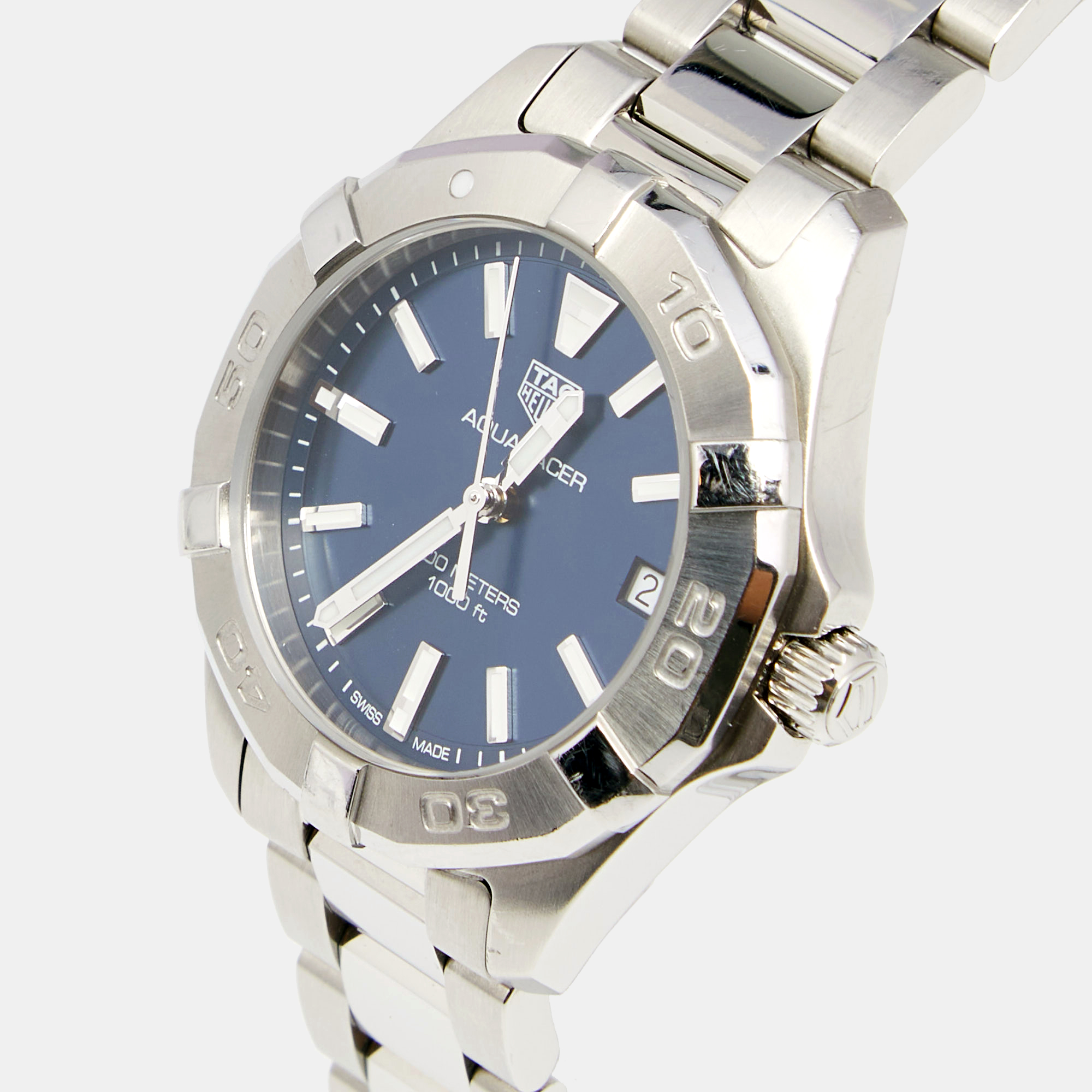 

Tag Heuer Blue Stainless Steel Aquaracer WBD1312 Women's Wristwatch