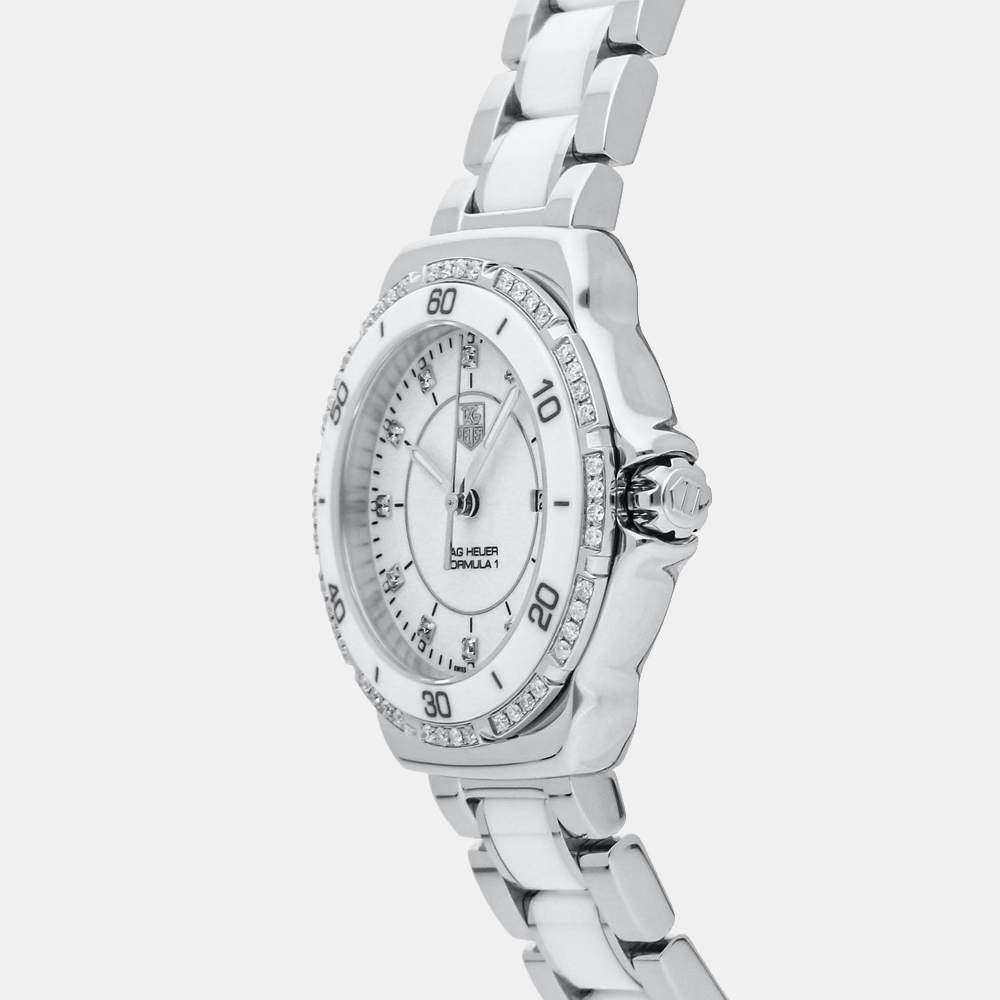 

Tag Heuer White Diamonds Stainless Steel Formula 1 WAH1313.BA0868 Women's Wristwatch 32 mm