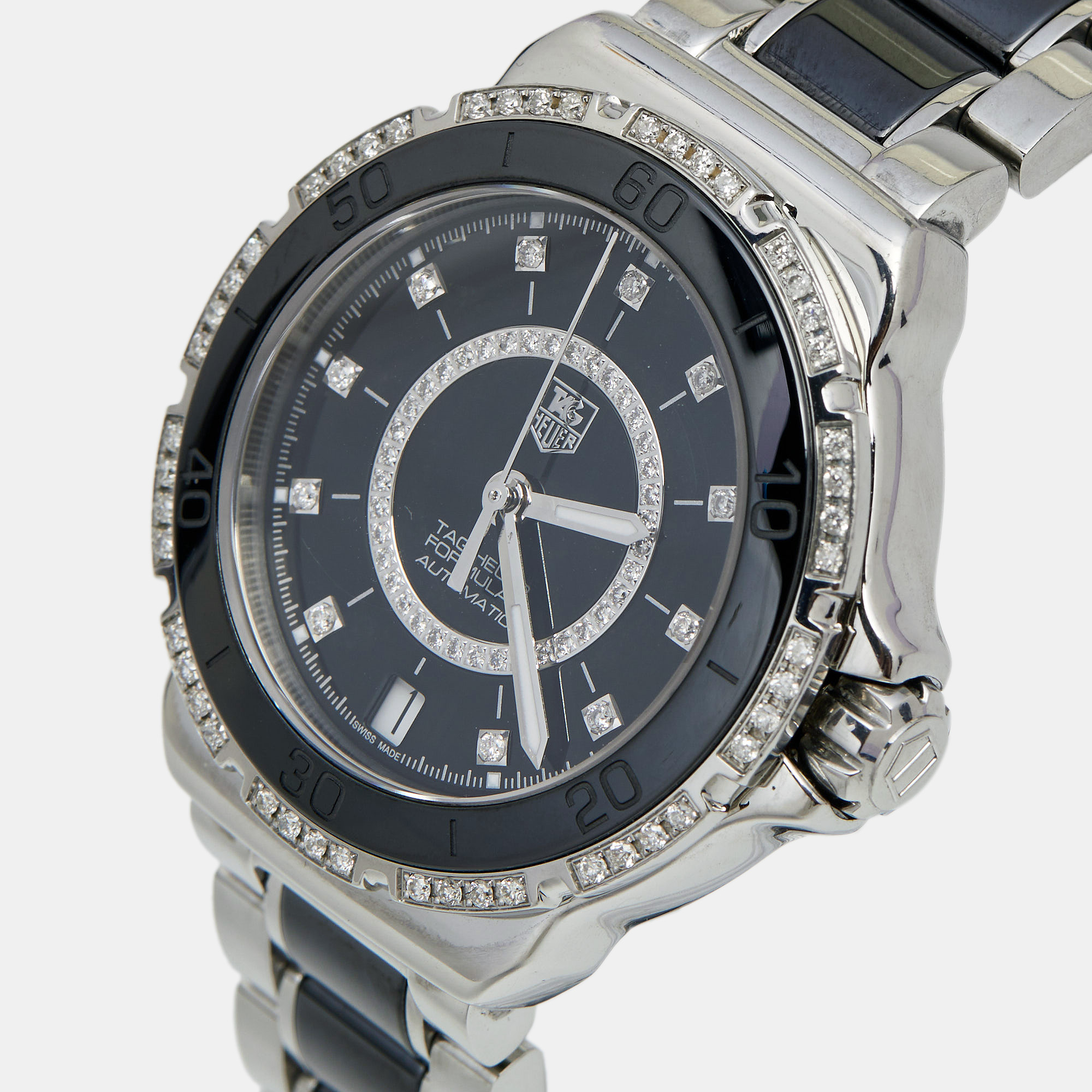 

TAG Heuer Black Stainless Steel Ceramic Diamond Formula