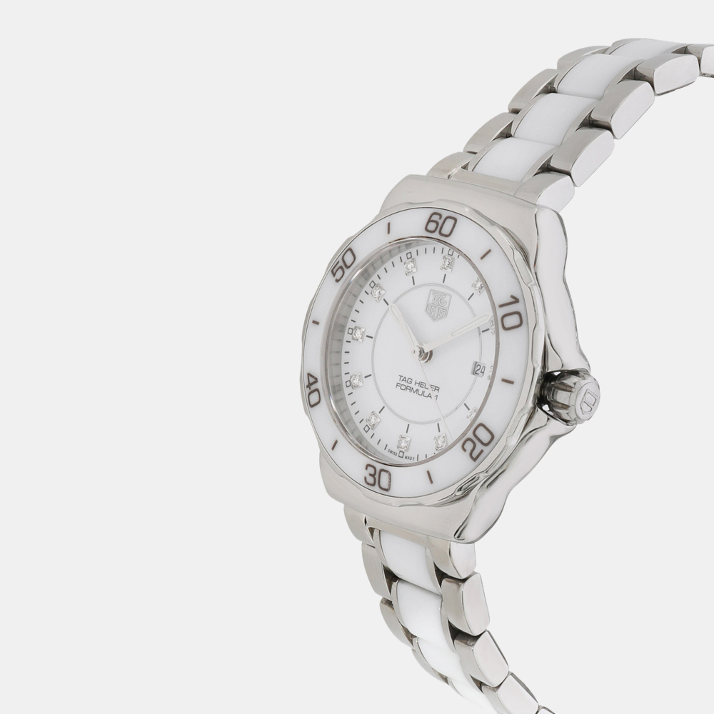 

Tag Heuer White Stainless Steel And Ceramic Formula 1 WAH1315.BA0868 Quartz Women's Wristwatch 32 mm