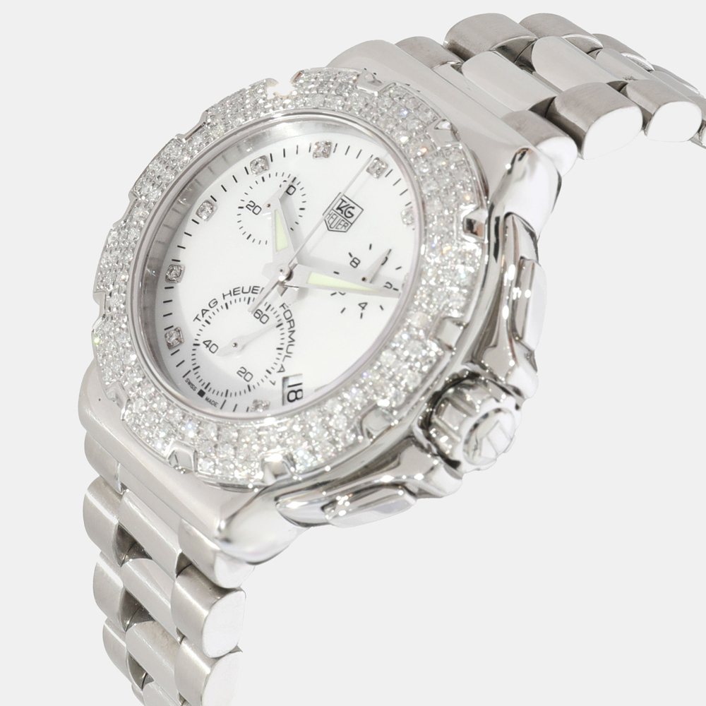 

Tag Heuer White Diamond Stainless Steel Formula 1 CAC1310.BA0852 Quartz Women's Wristwatch 33 mm