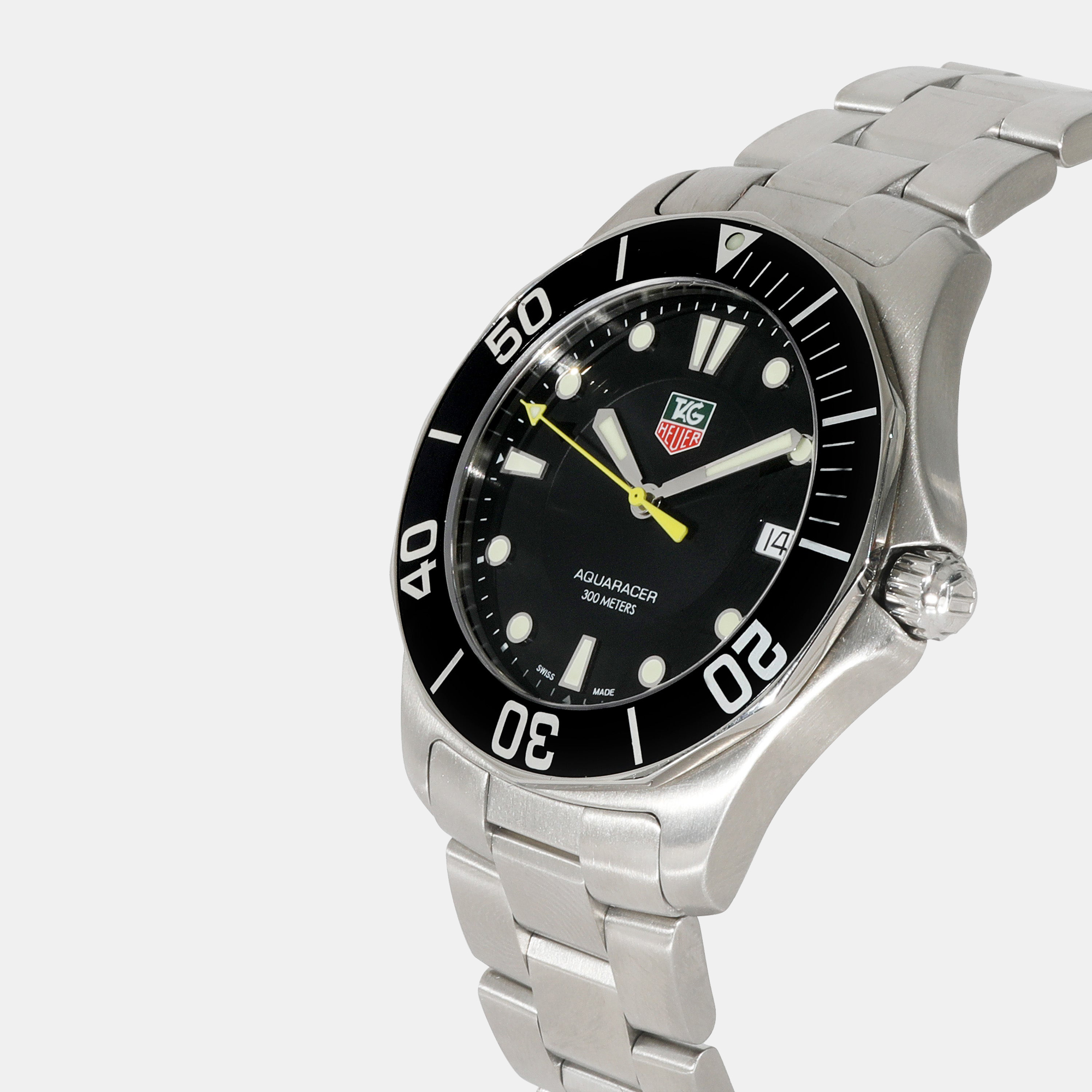 

Tag Heuer Black Stainless Steel Aquaracer WAB1110.BA0800 Women's Wristwatch 39 mm