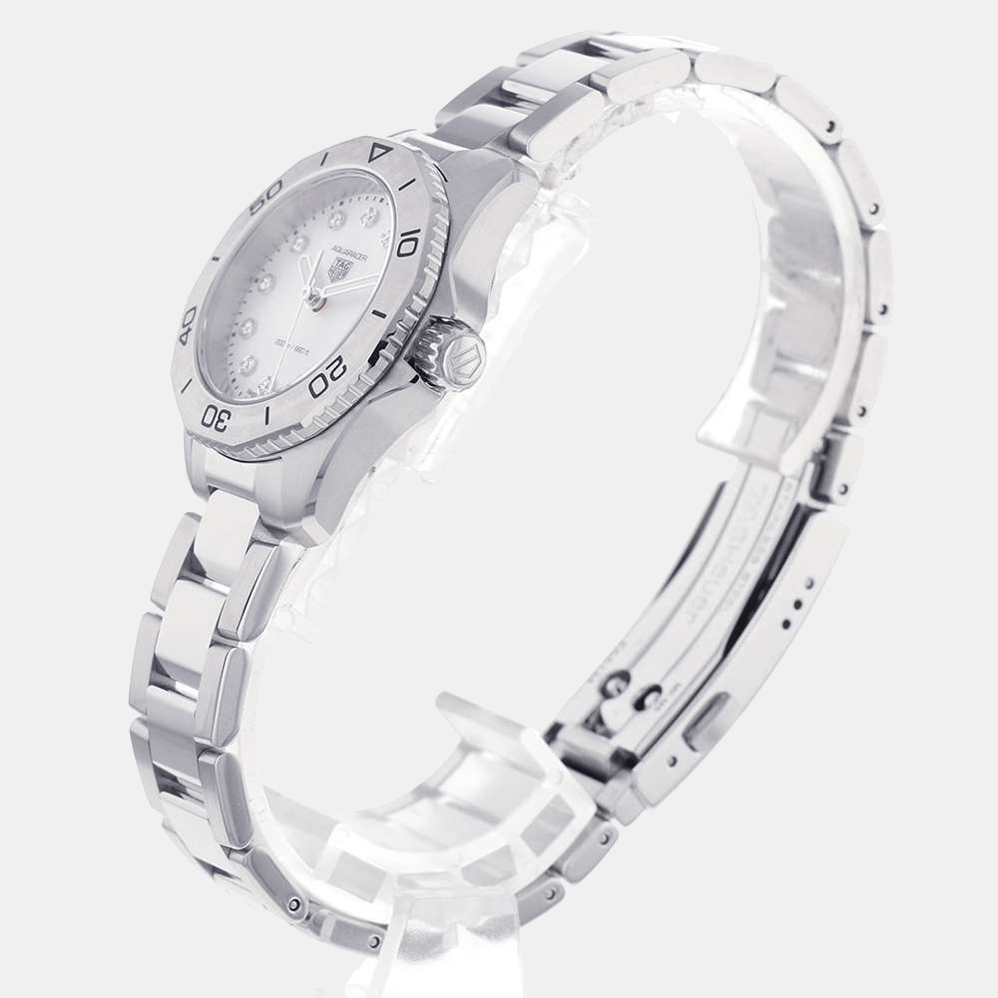 

Tag Heuer MOP Diamonds Stainless Steel Aquaracer WBP1416.BA0622 Women's Wristwatch 30 mm, White