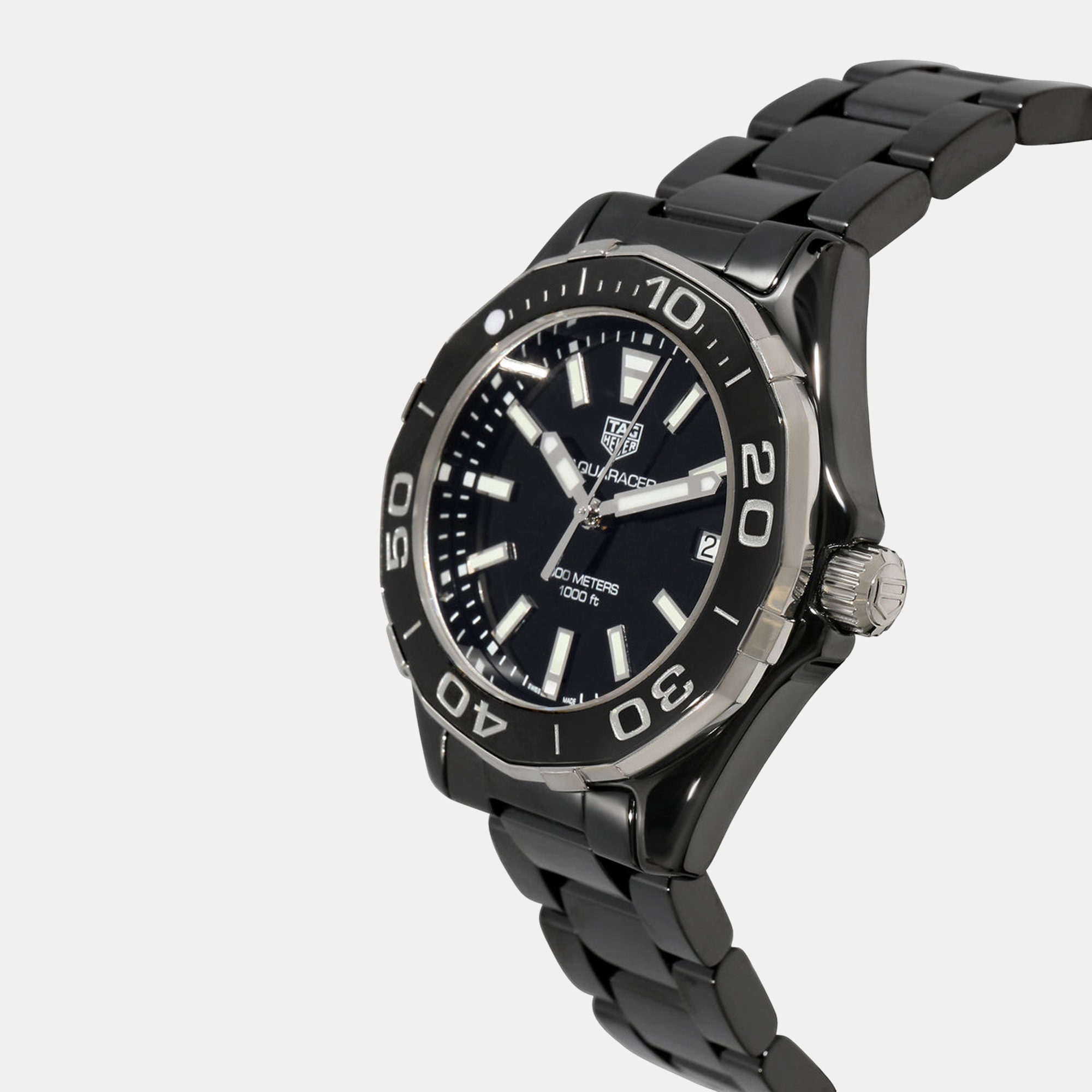 

Tag Heuer Black Stainless Steel Aquaracer WAY1390.BH0716 Women's Wristwatch 35 mm