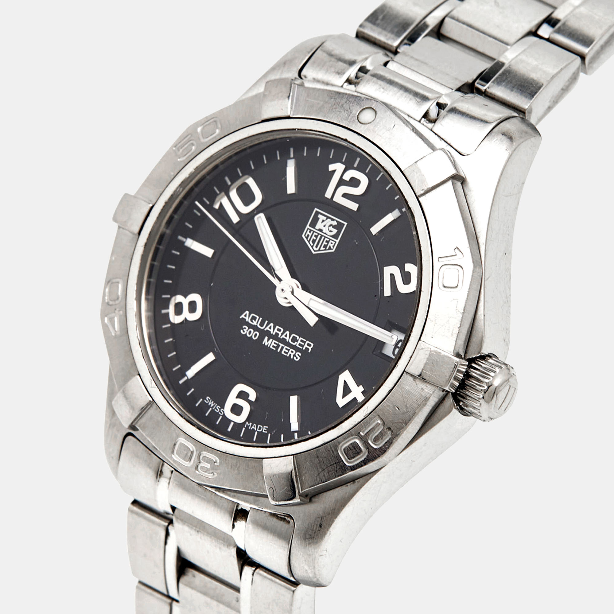 

TAG Heuer Black Stainless Steel Aquaracer WAF1310.BA0817 Women's Wristwatch, Silver