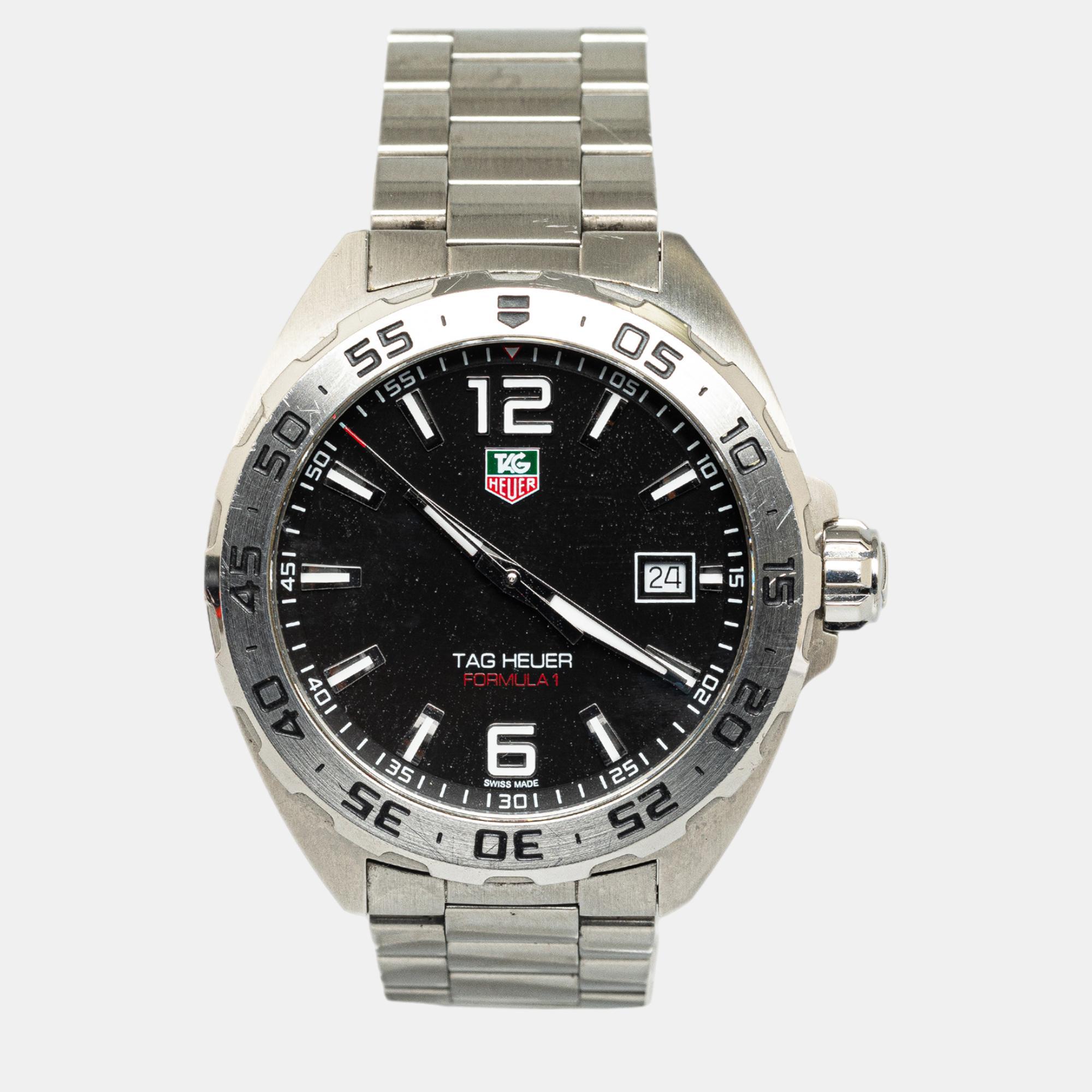 

Tag Heuer Black Quartz Stainless Steel Formula 1 Watch