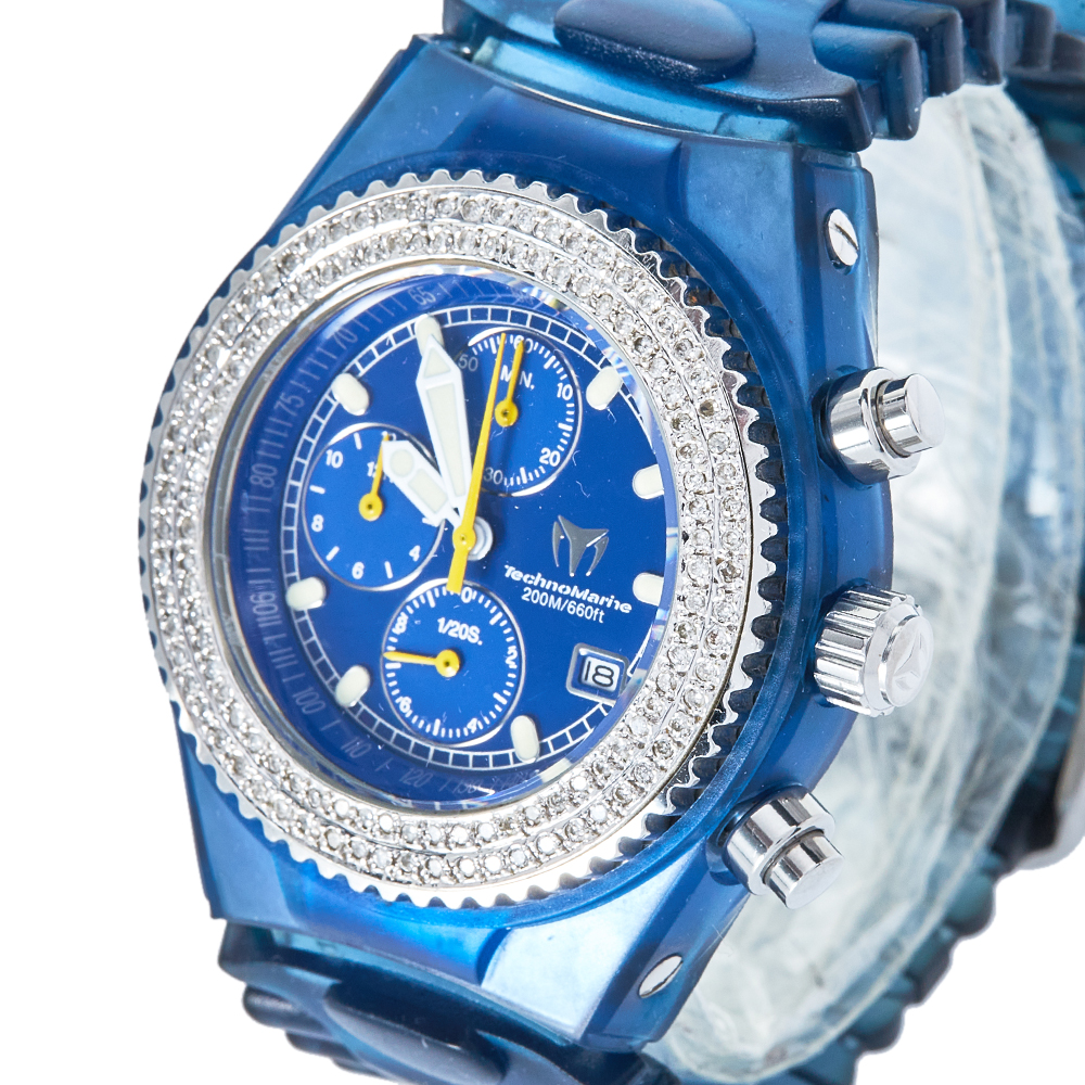 

TechnoMarine Blue Stainless Steel & Rubber Diamonds YS12 Women's Wristwatch